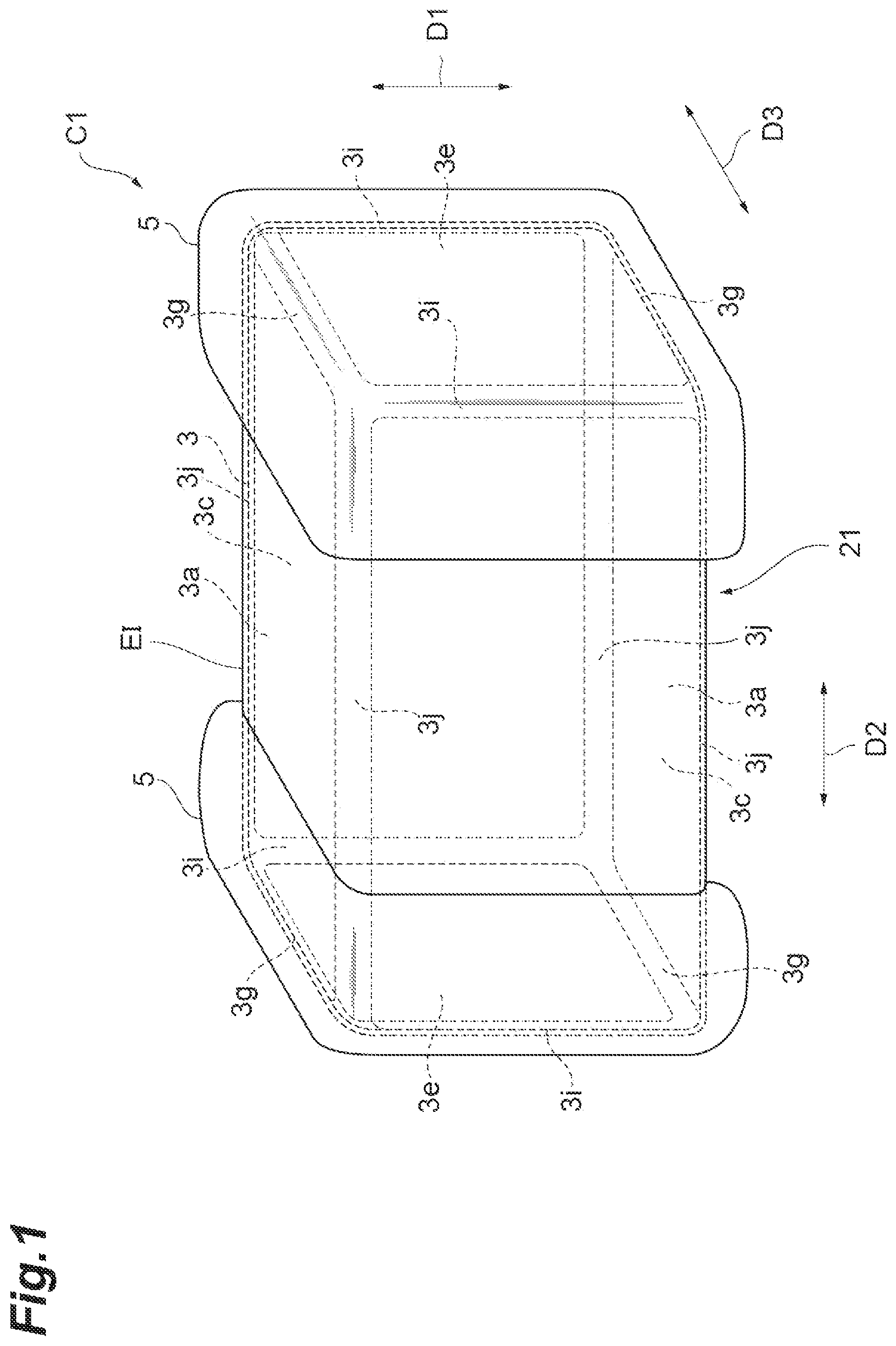 Patent US12100557 Figure 1 – Electronic component