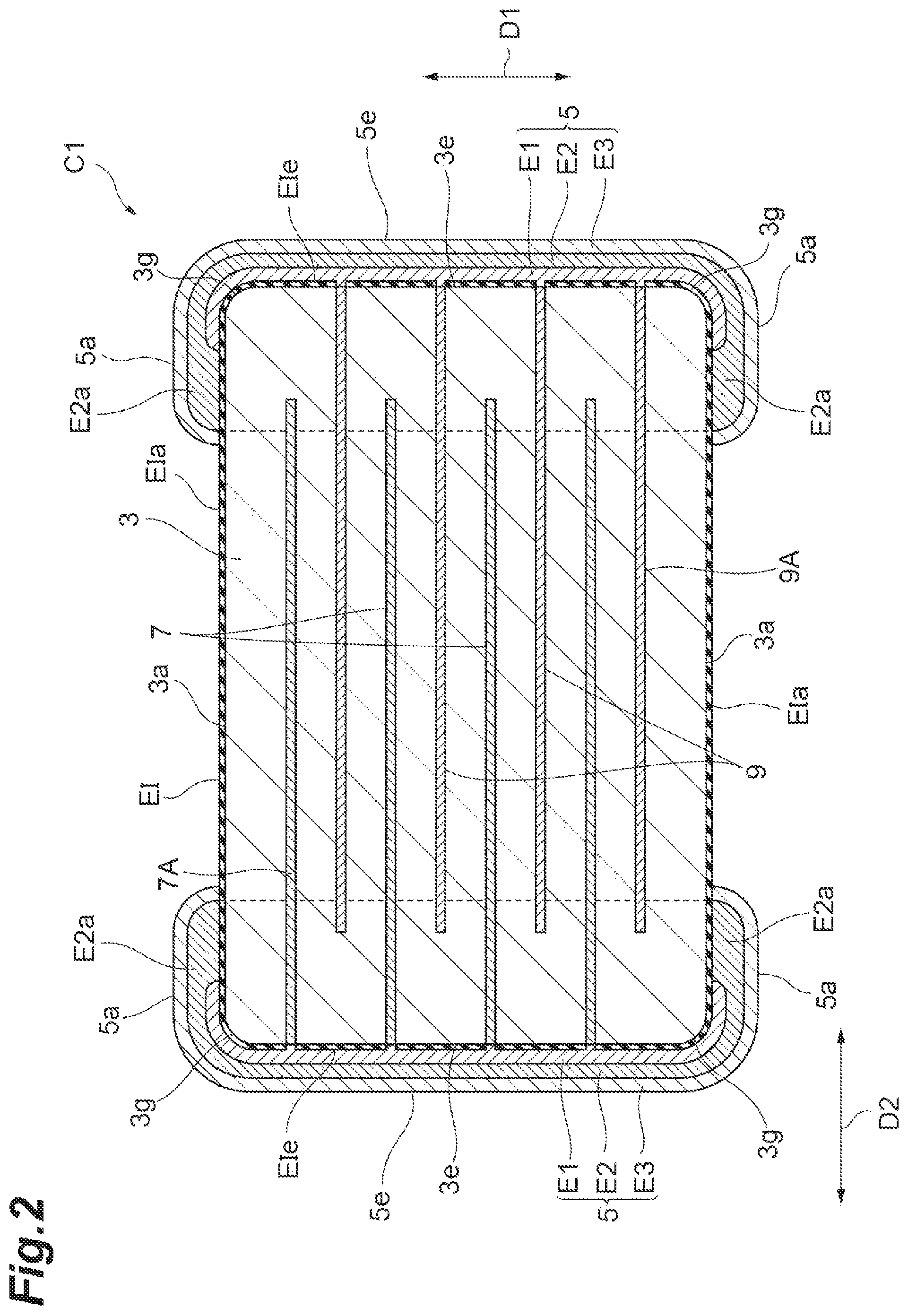 Patent US12100557 Figure 2 – Electronic component
