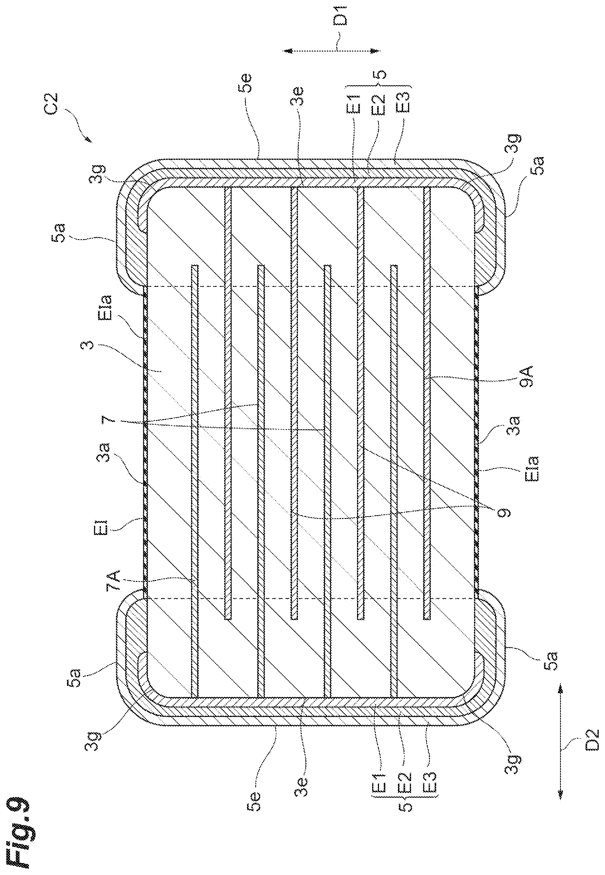 Patent US12100557 Figure 9 – Electronic component