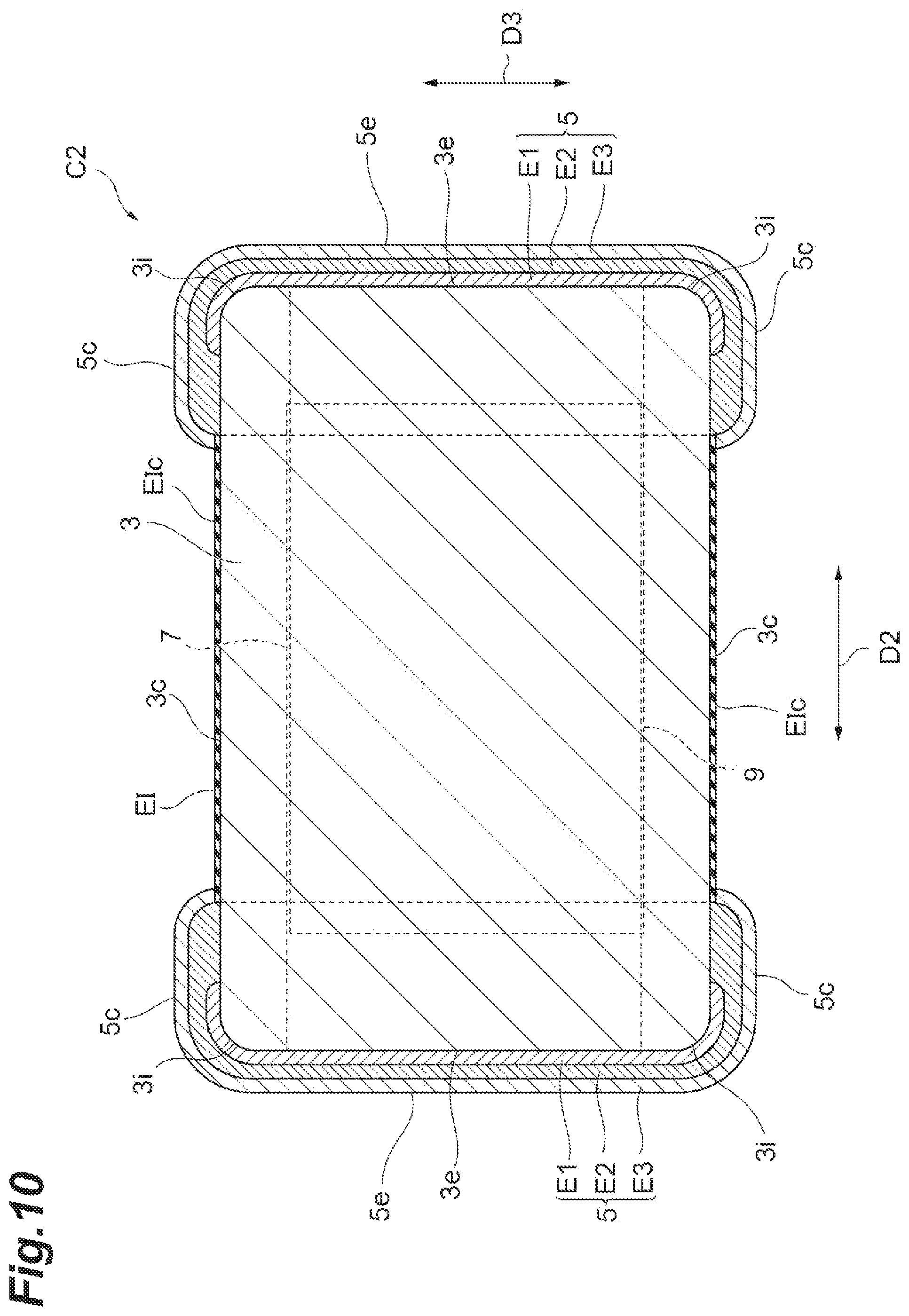 Patent US12100557 Figure 10 – Electronic component