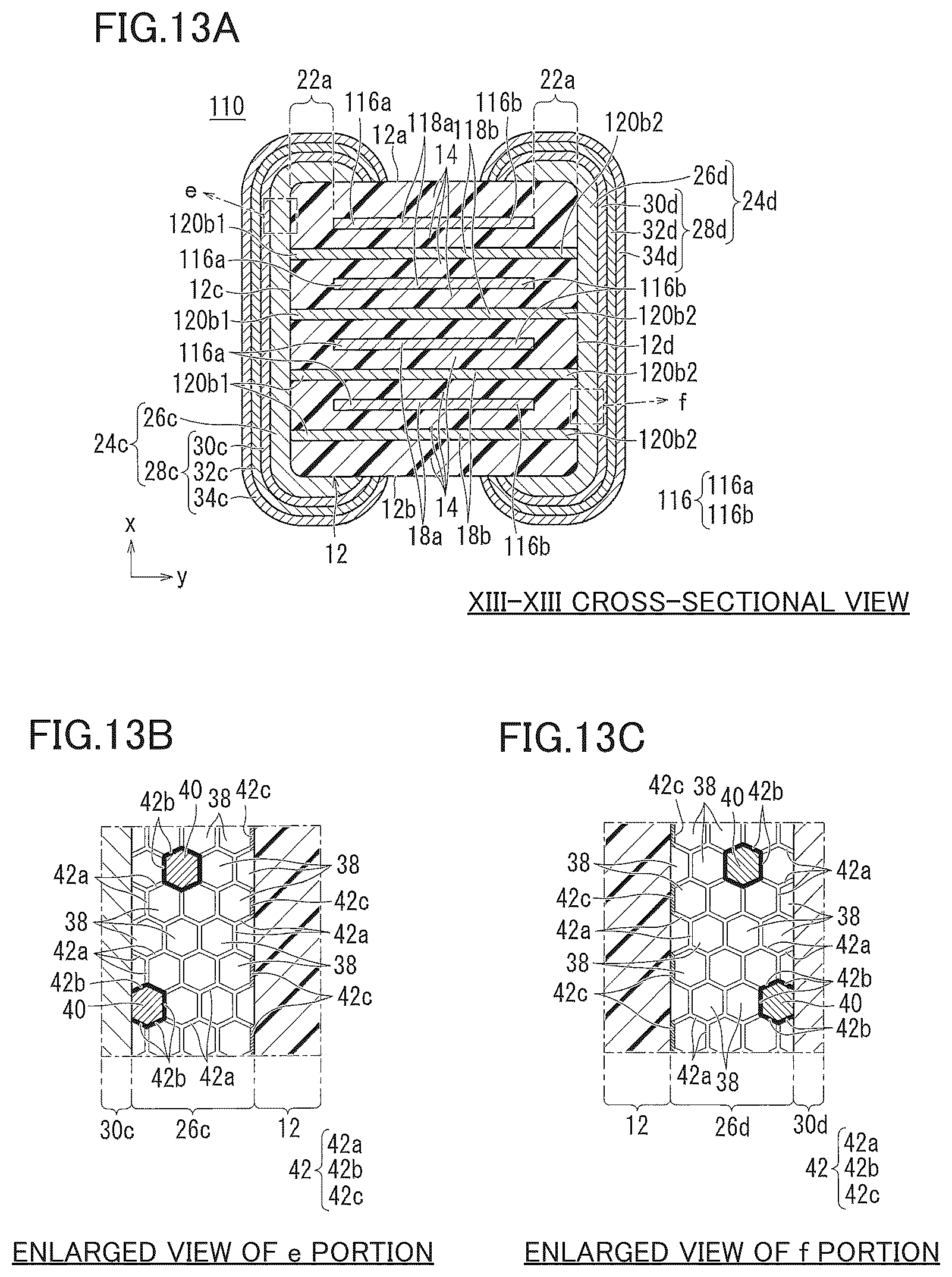 Patent US12100558 Figure 12 – Multilayer ceramic electronic component including multilayer external electrodes with diffused metal in an underlying electrode layer