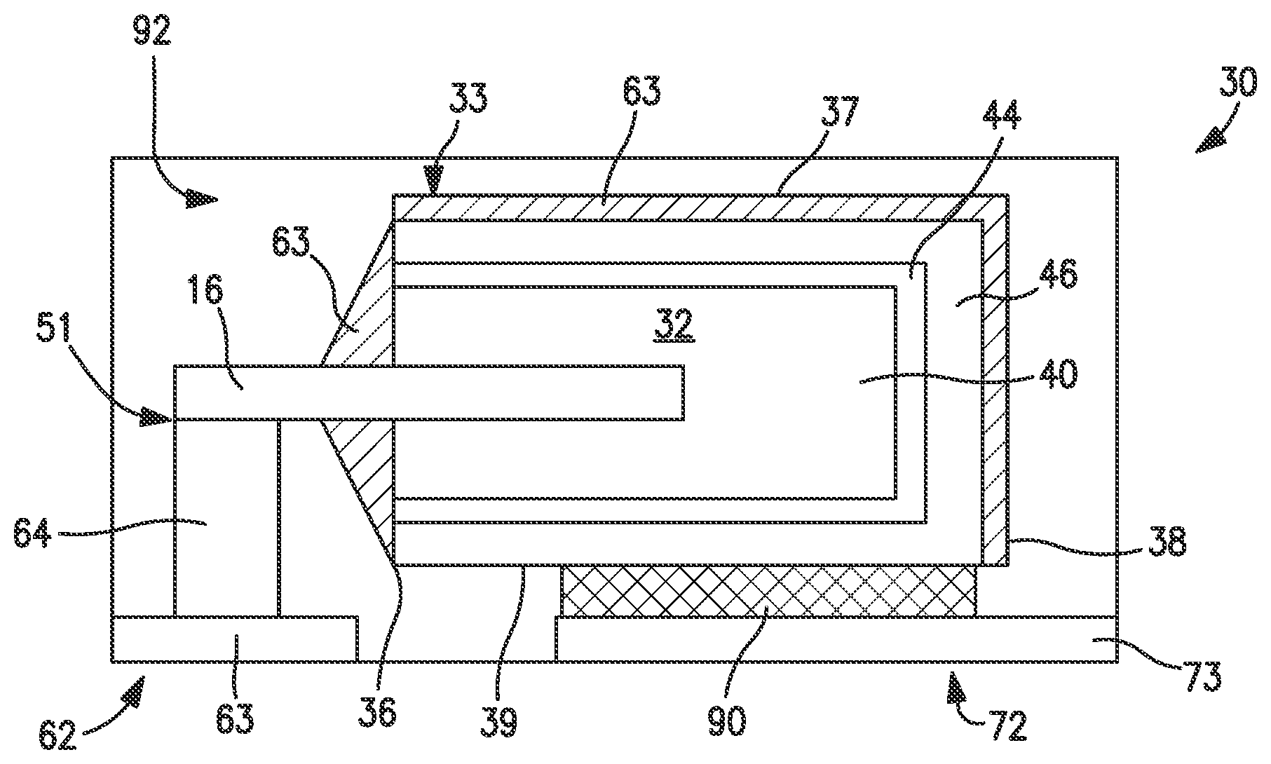 Patent US12100561 Figure 1 – Solid electrolytic capacitor containing a deoxidized anode