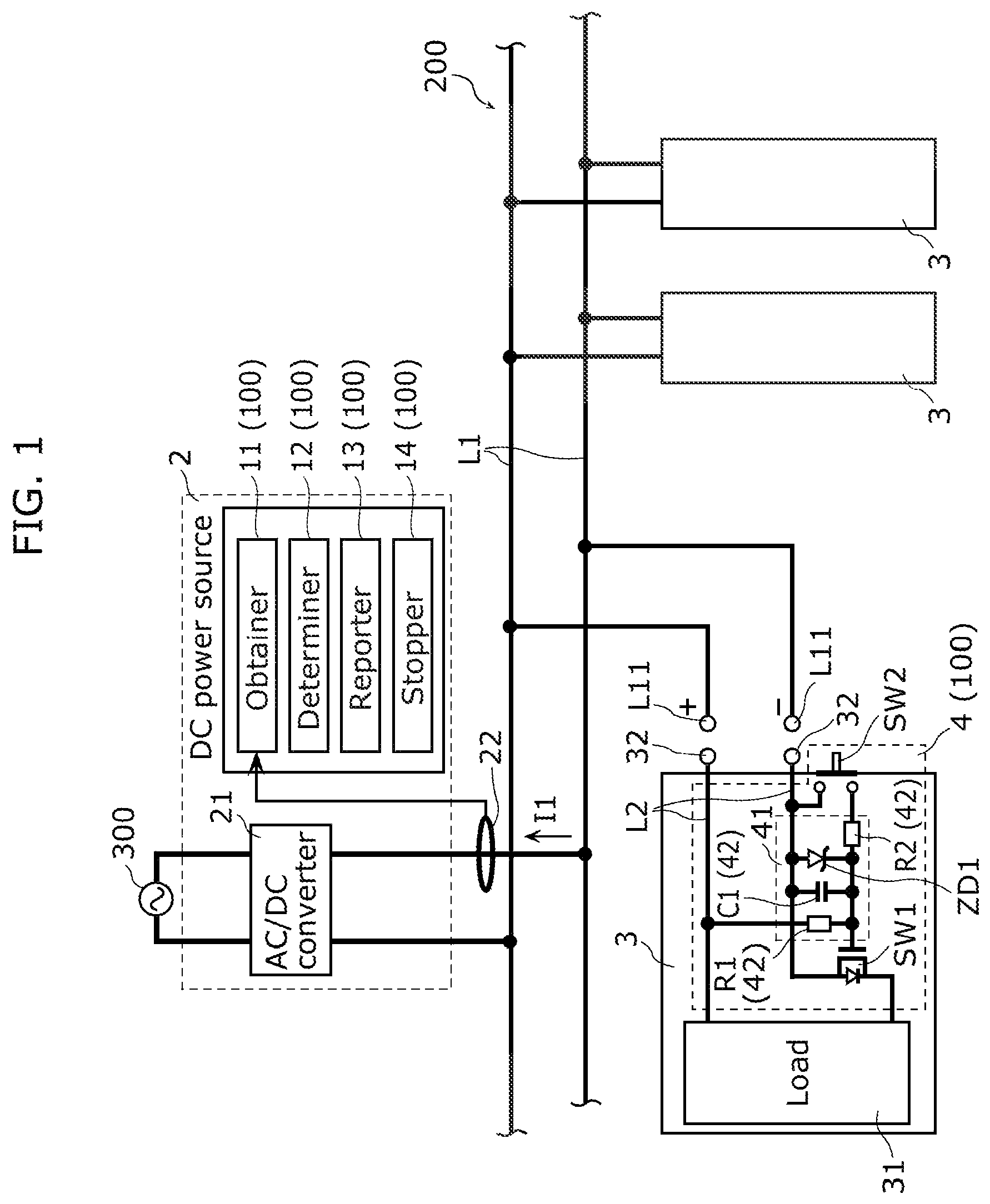 Patent US12100563 Figure 1 – Arc detection system, arc detection method, and recording medium
