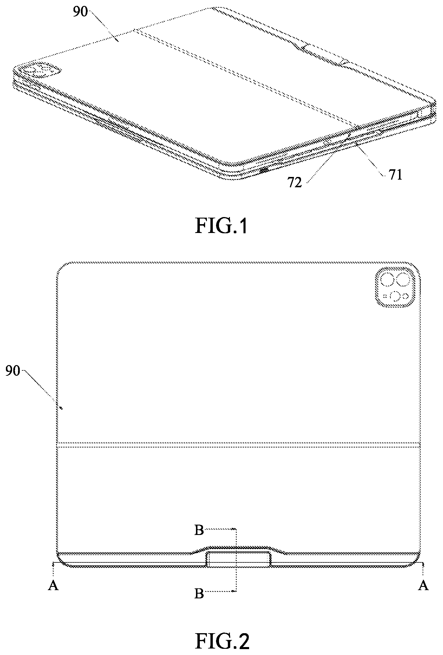 Patent US12100564 Figure 1 – Keyboard with a two-way rotating support frame