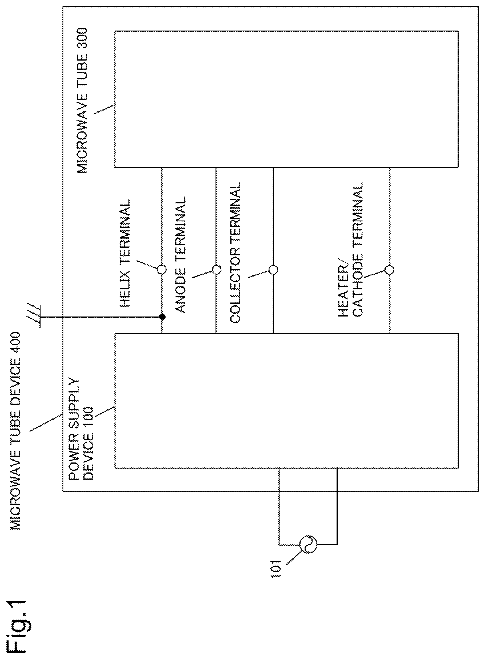 Patent US12100570 Figure 1 – Power supply device, microwave tube device, power supply method, and recording medium