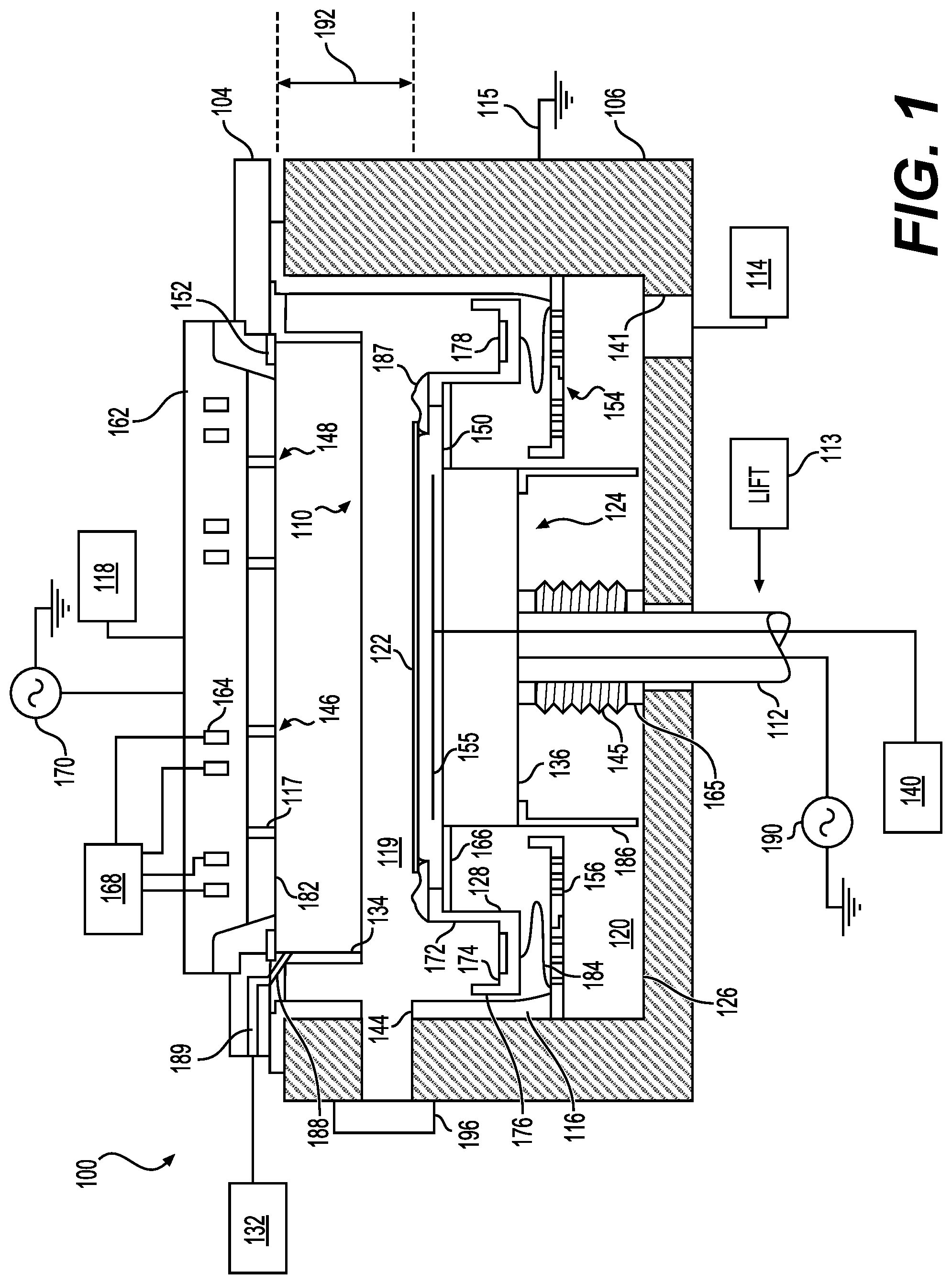 Patent US12100576 Figure 1 – Metal oxide preclean chamber with improved selectivity and flow conductance
