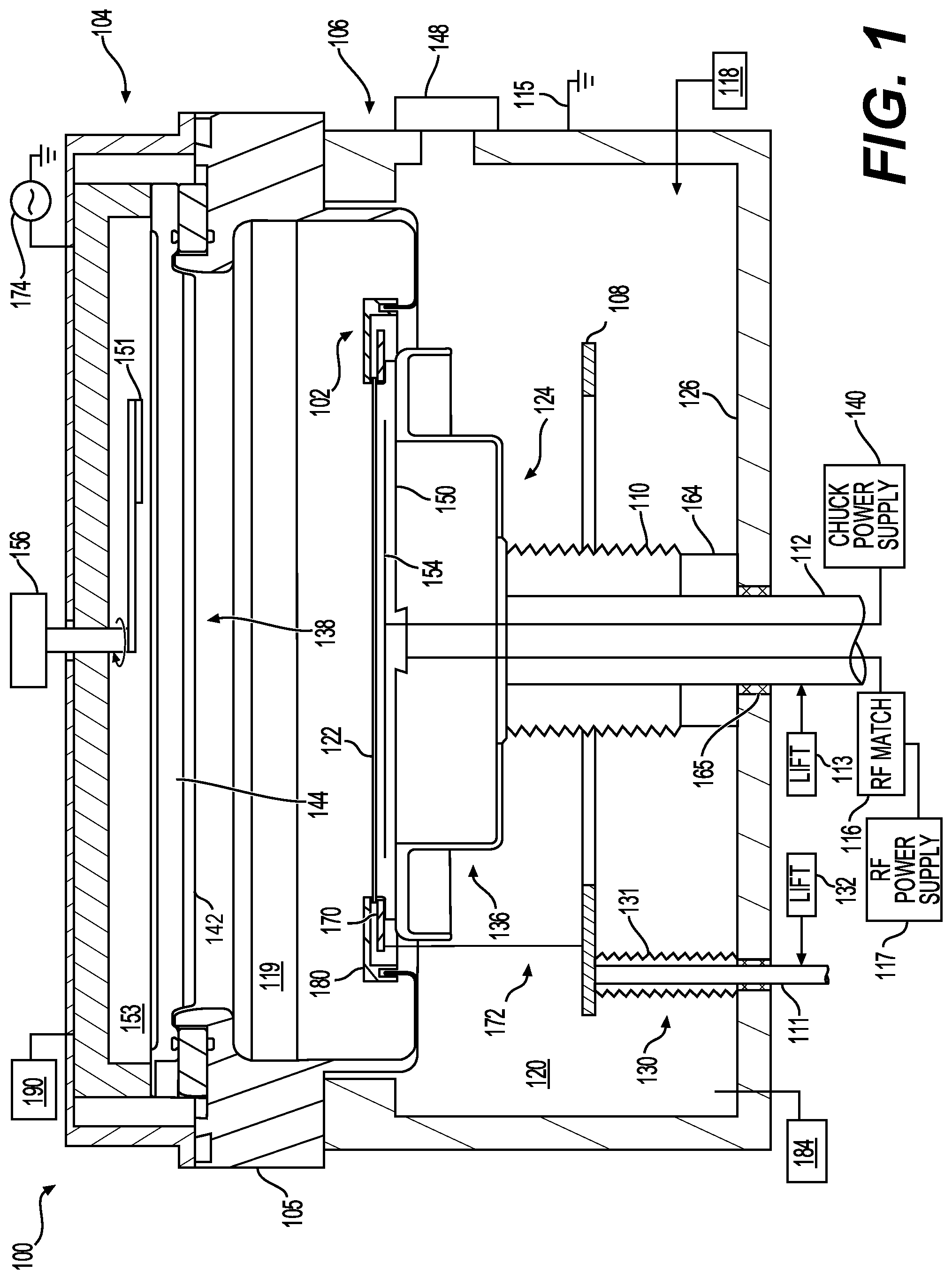 Patent US12100579 Figure 1 – Deposition ring for thin substrate handling via edge clamping