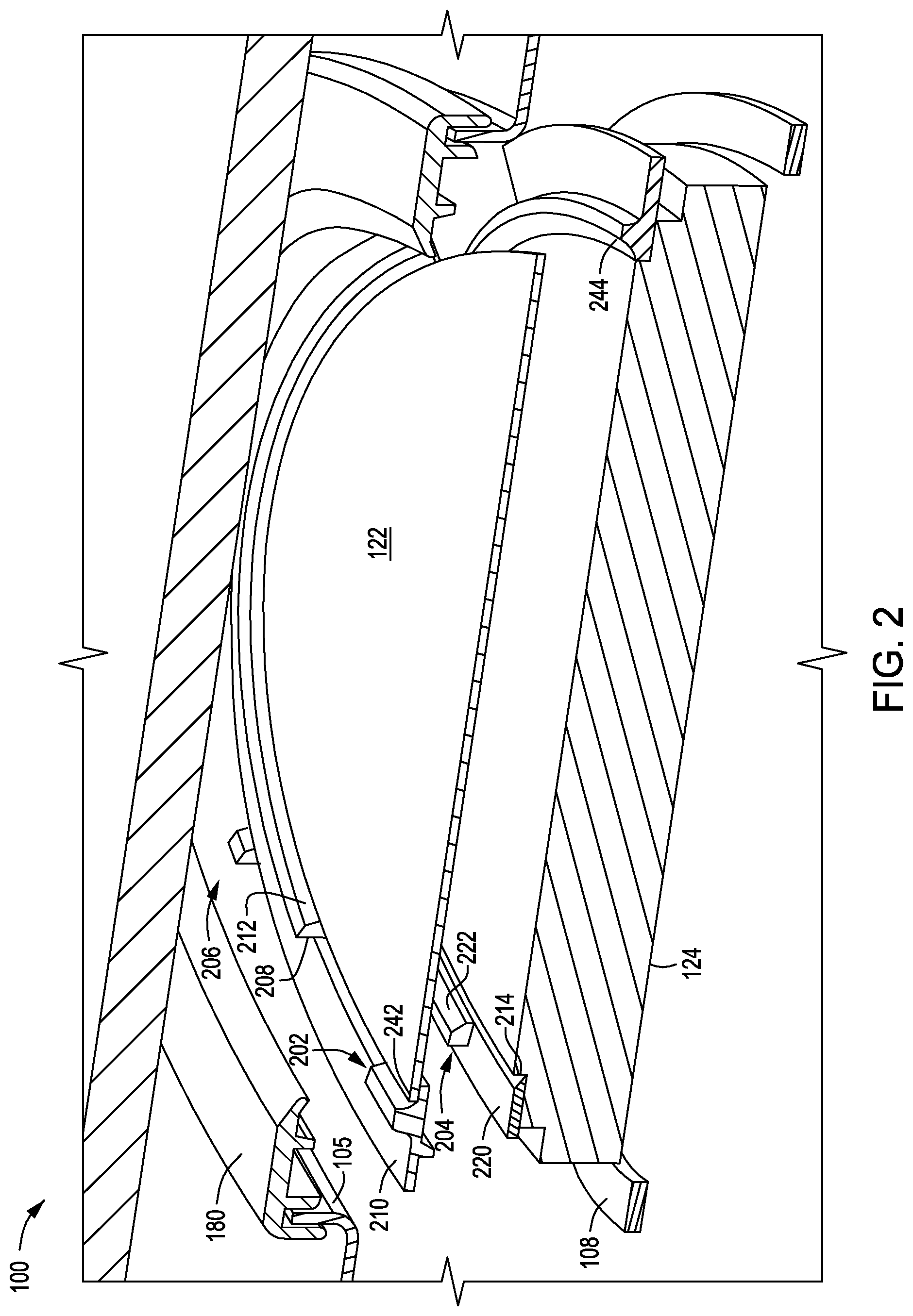 Patent US12100579 Figure 2 – Deposition ring for thin substrate handling via edge clamping