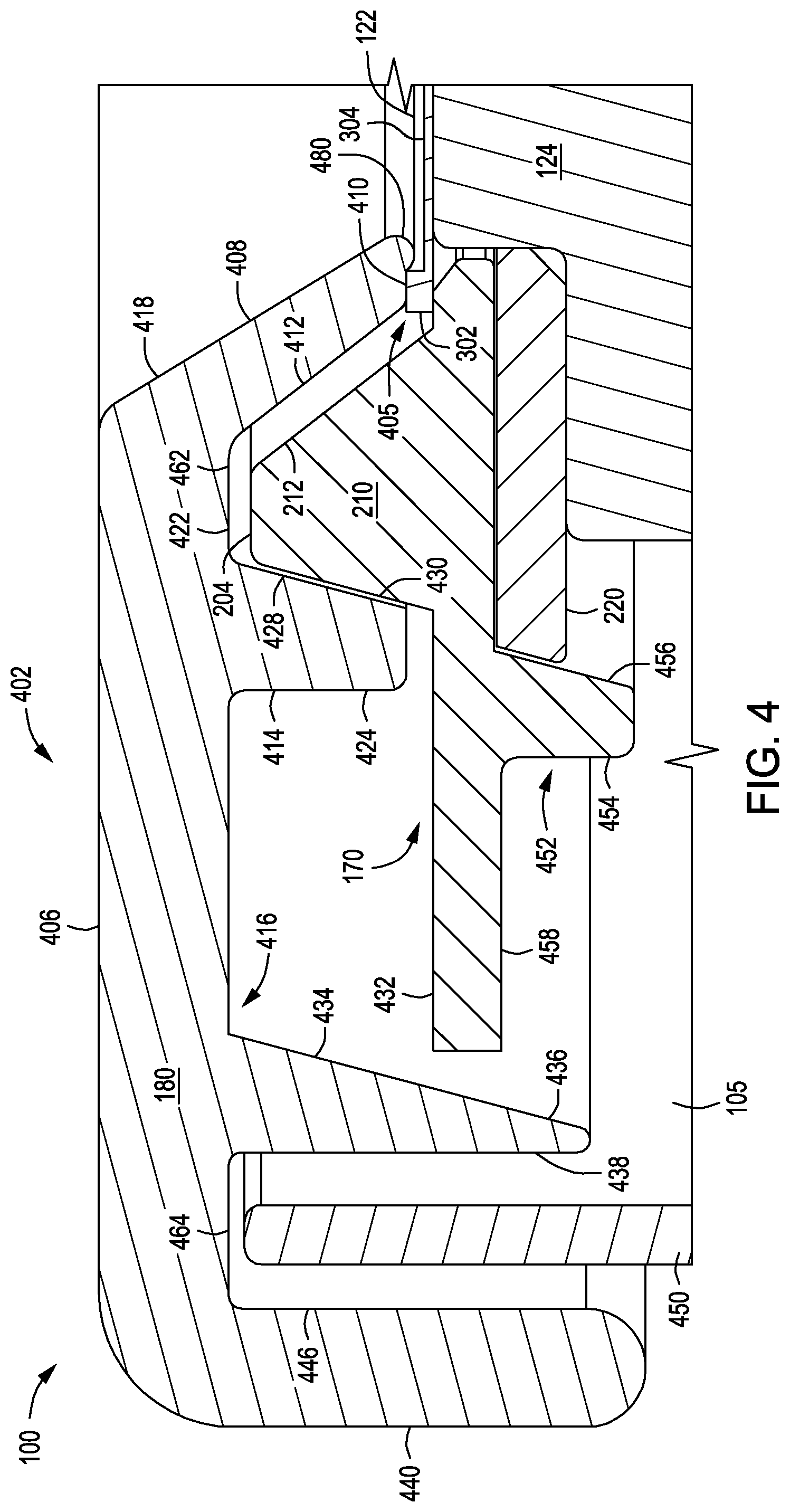 Patent US12100579 Figure 4 – Deposition ring for thin substrate handling via edge clamping