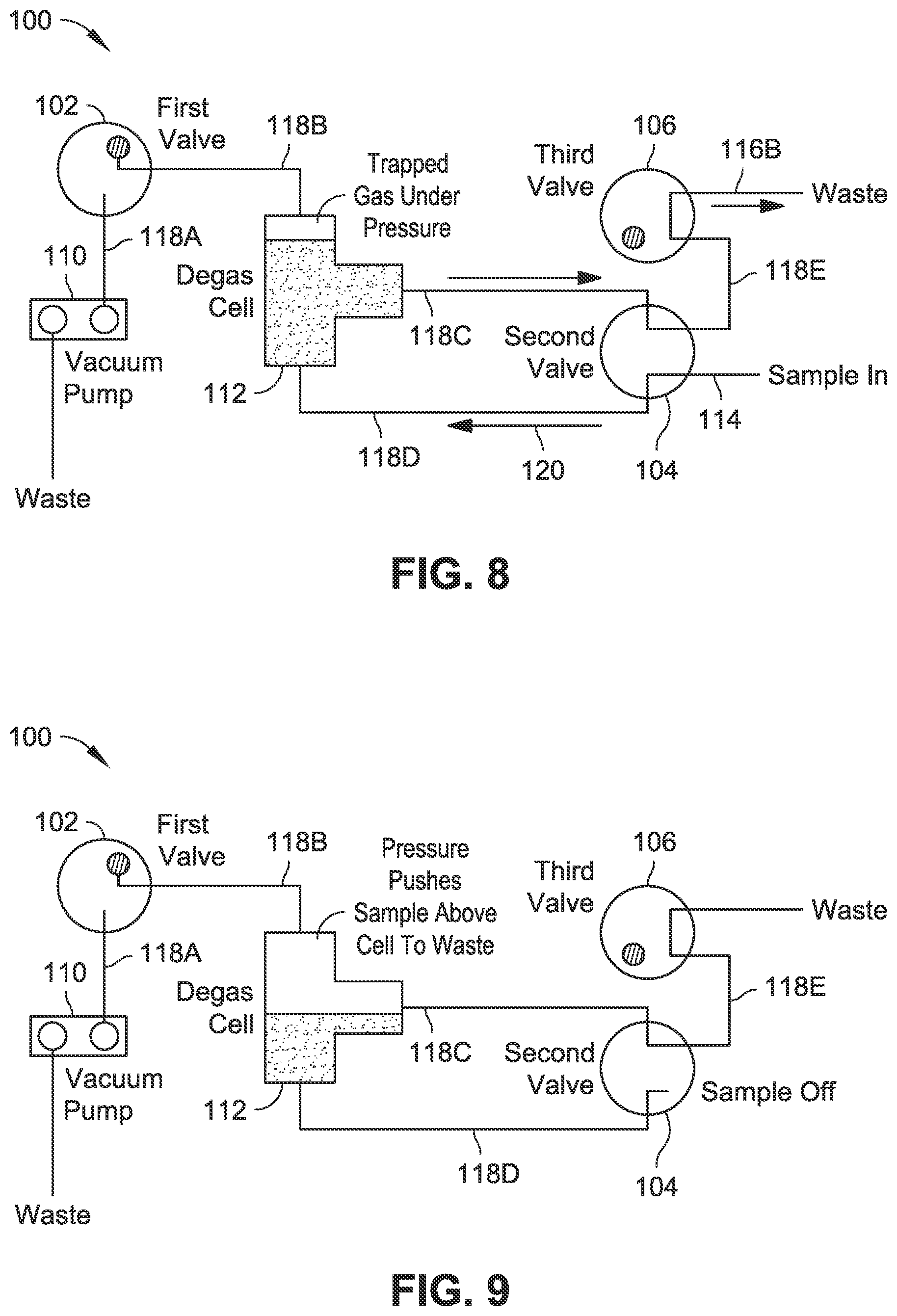 Patent US12100581 Figure 3 – Automated inline preparation and degassing of volatile samples for inline analysis
