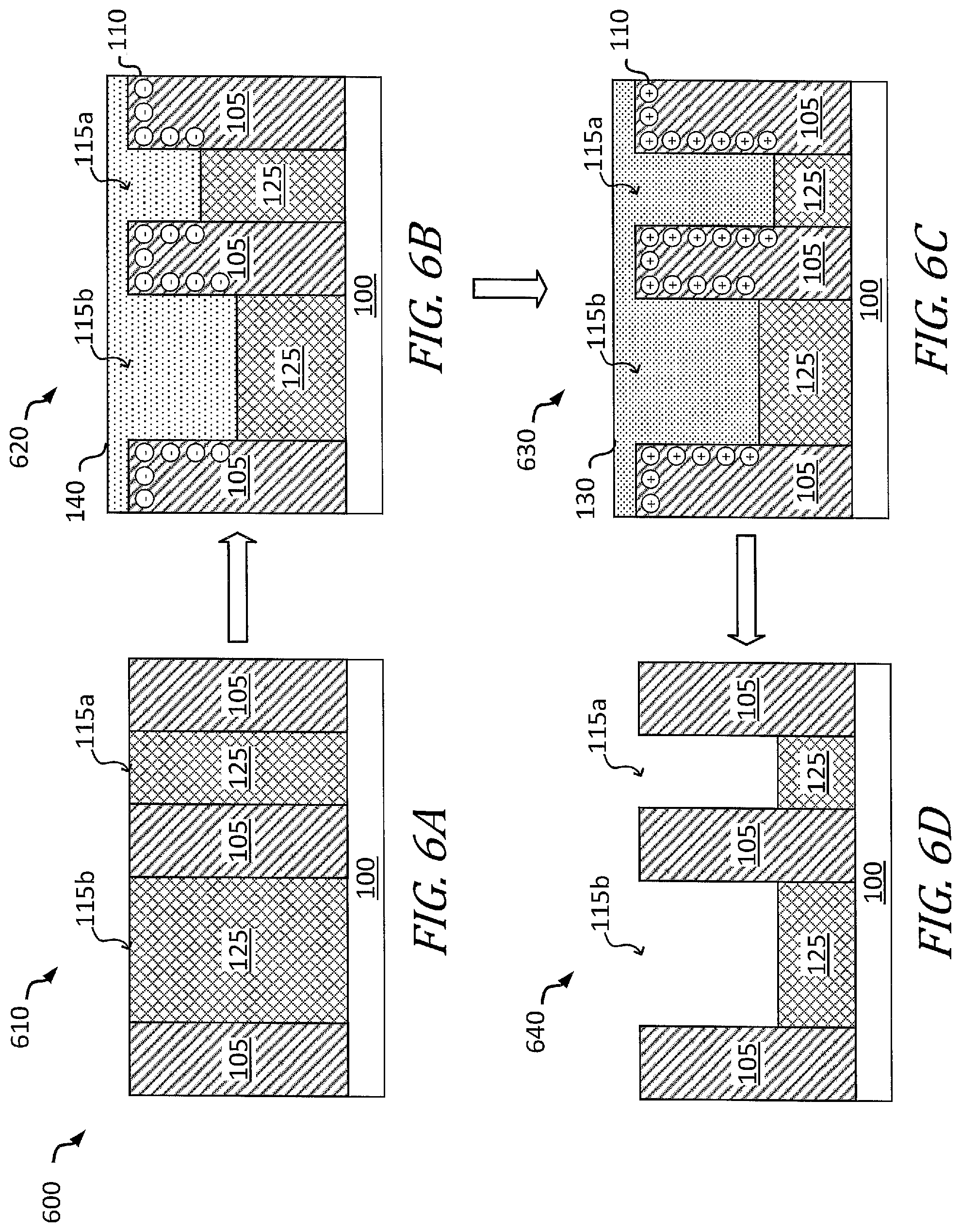 Patent US12100599 Figure 5 – Wet etch process and method to provide uniform etching of material formed within features having different critical dimension (CD)