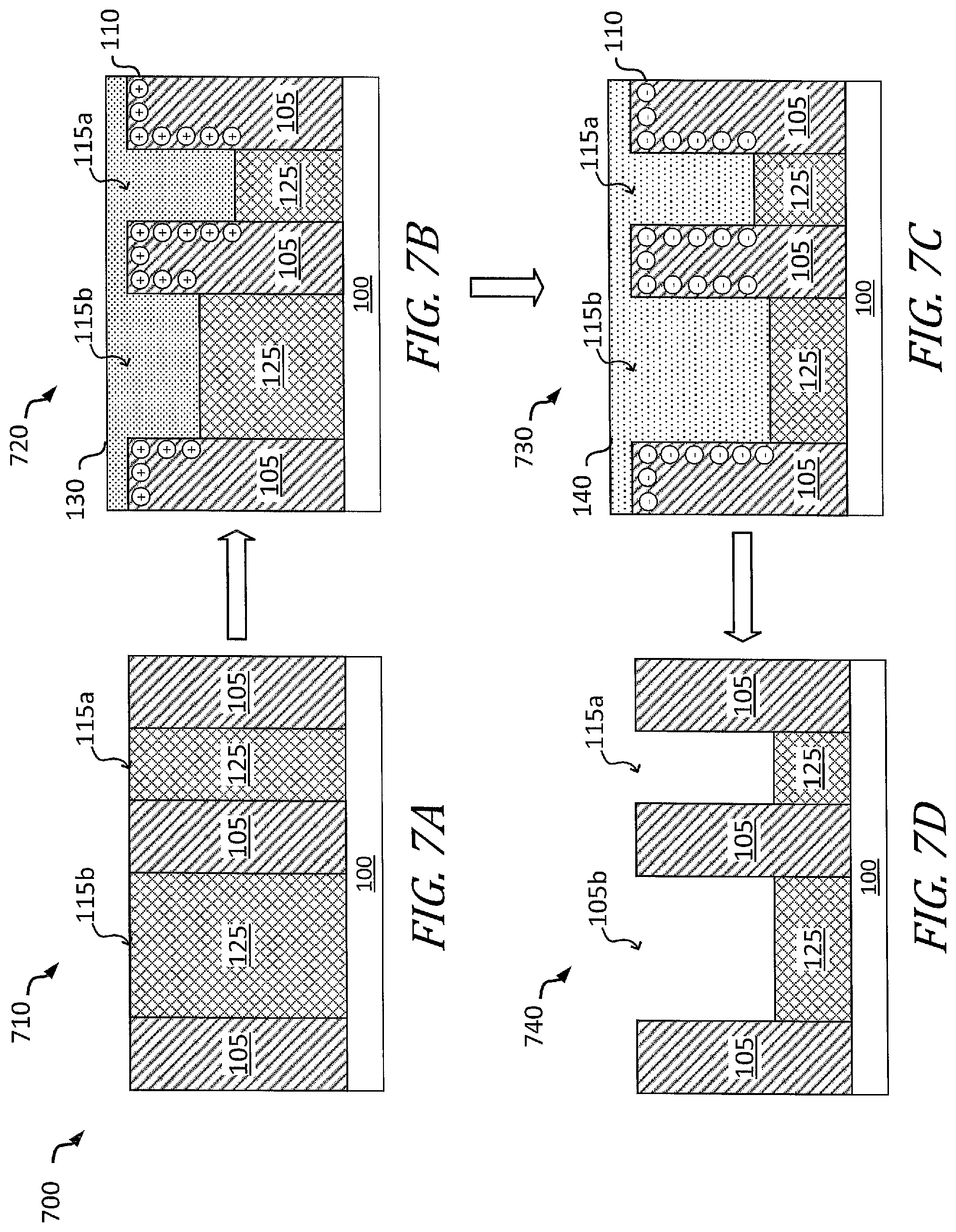 Patent US12100599 Figure 6 – Wet etch process and method to provide uniform etching of material formed within features having different critical dimension (CD)