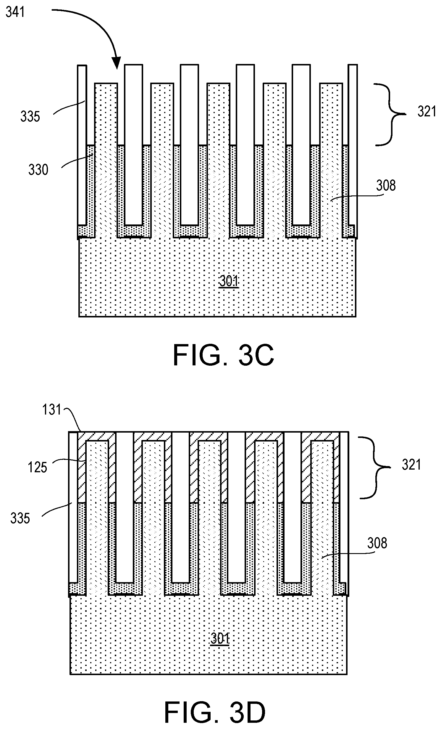 Patent US12100623 Figure 5 – Vertically stacked finFETs and shared gate patterning