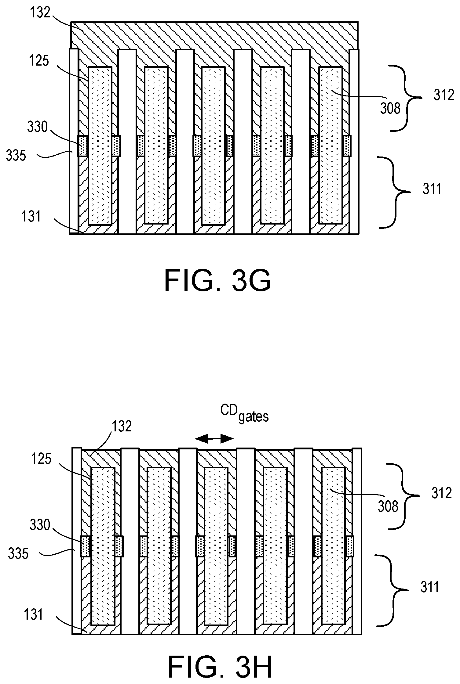 Patent US12100623 Figure 7 – Vertically stacked finFETs and shared gate patterning