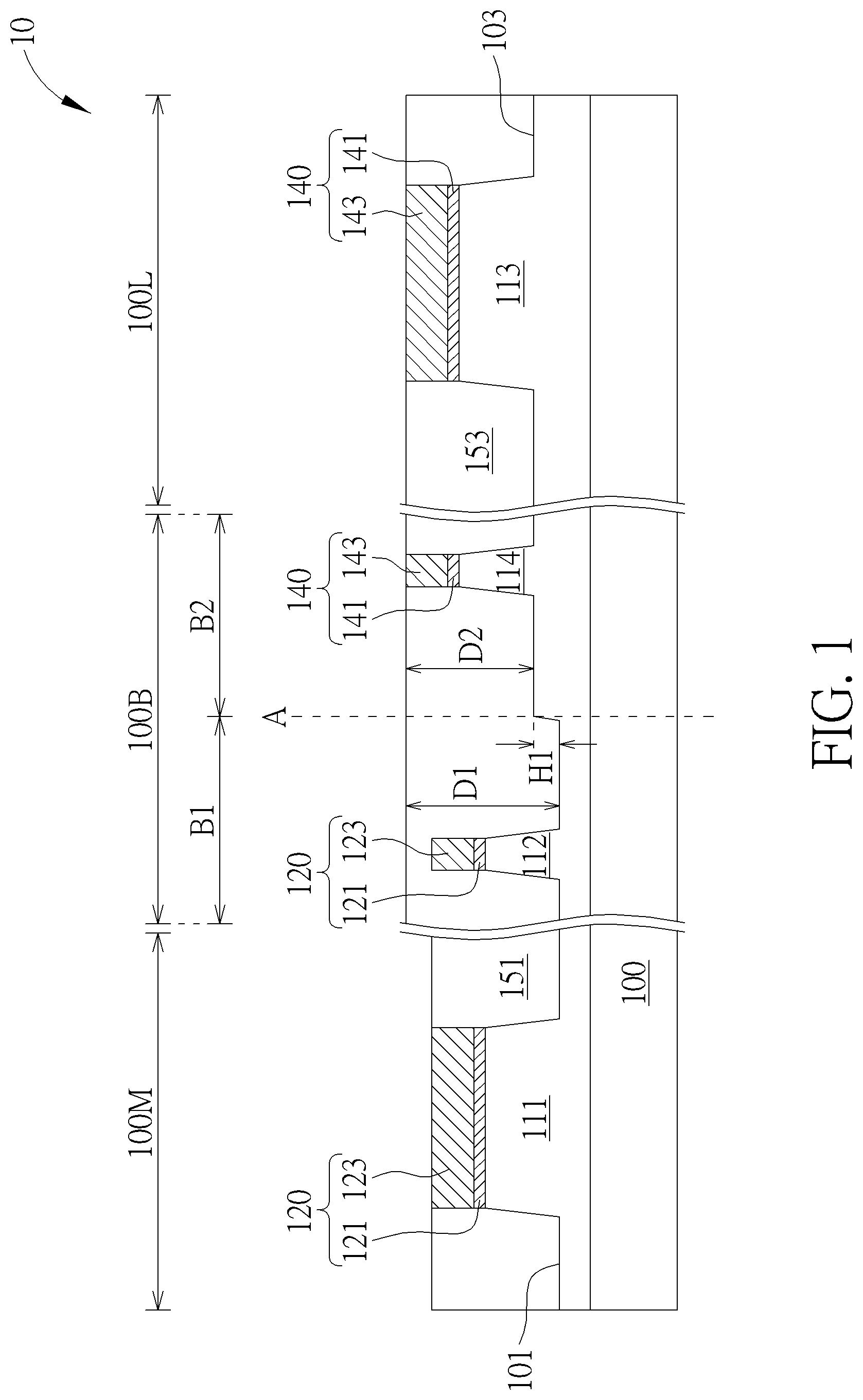 Patent US12100624 Figure 1 – Semiconductor device and method of fabricating the same