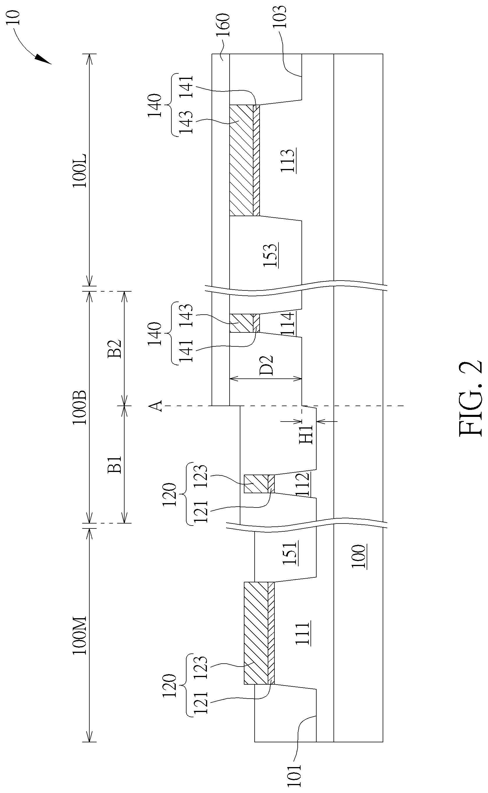 Patent US12100624 Figure 2 – Semiconductor device and method of fabricating the same