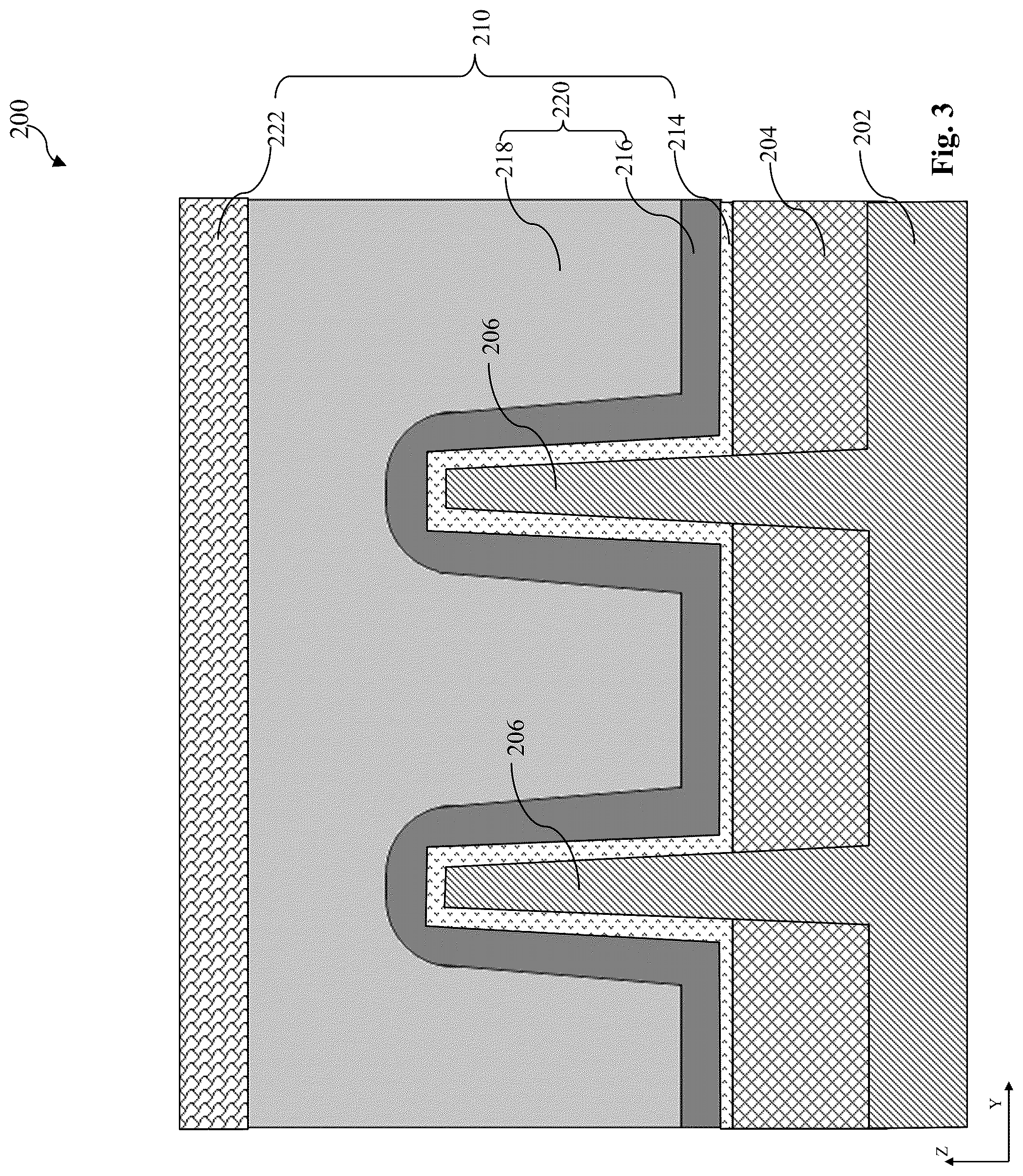 Patent US12100625 Figure 3 – Semiconductor device with air gaps between metal gates and method of forming the same