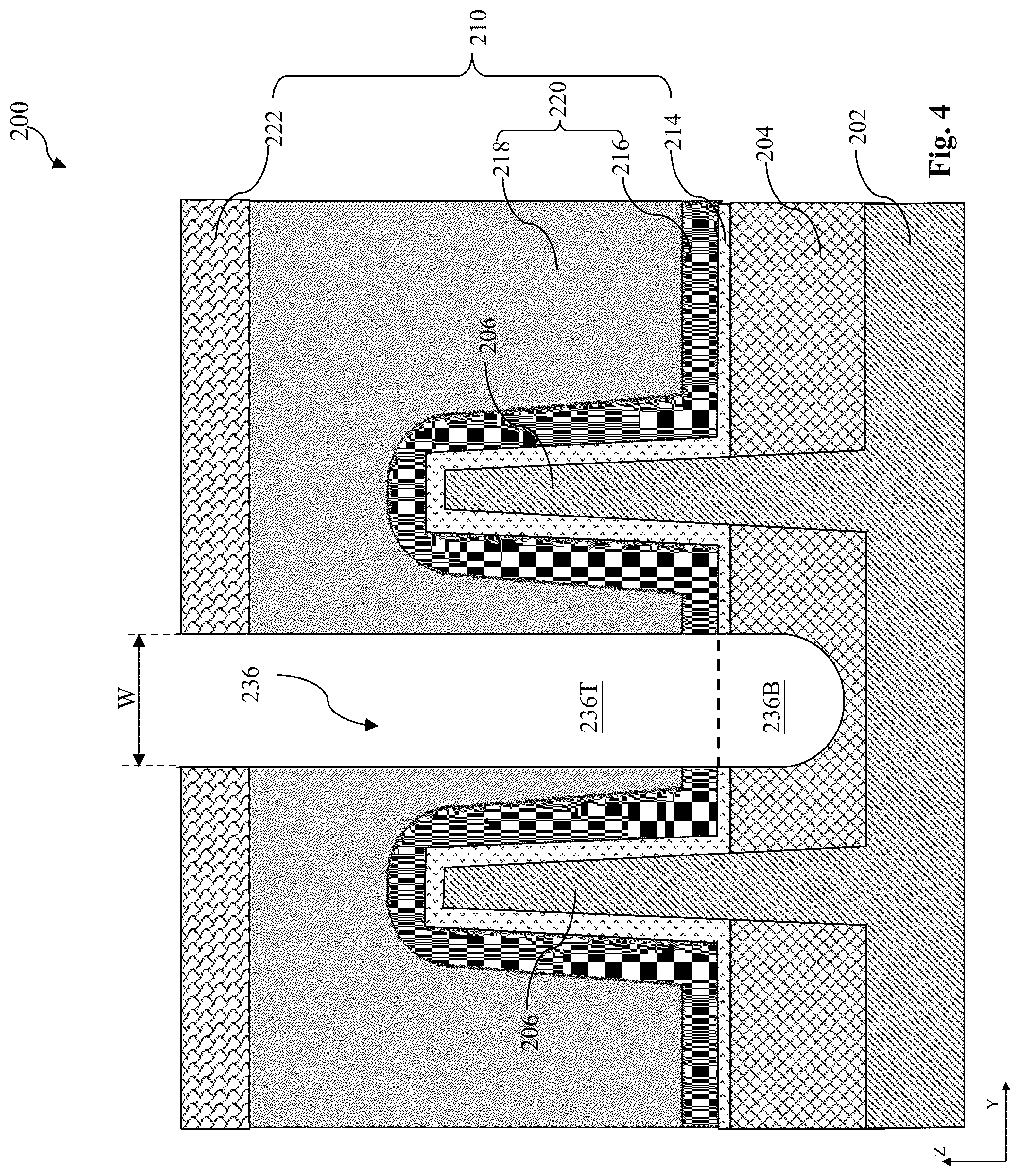 Patent US12100625 Figure 4 – Semiconductor device with air gaps between metal gates and method of forming the same
