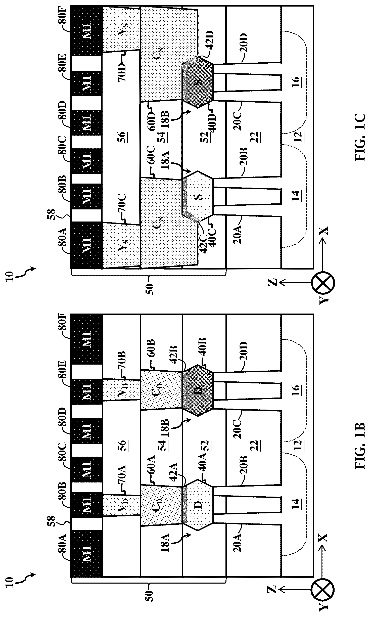 Patent US12100628 Figure 2 – Interconnect structure for fin-like field effect transistor