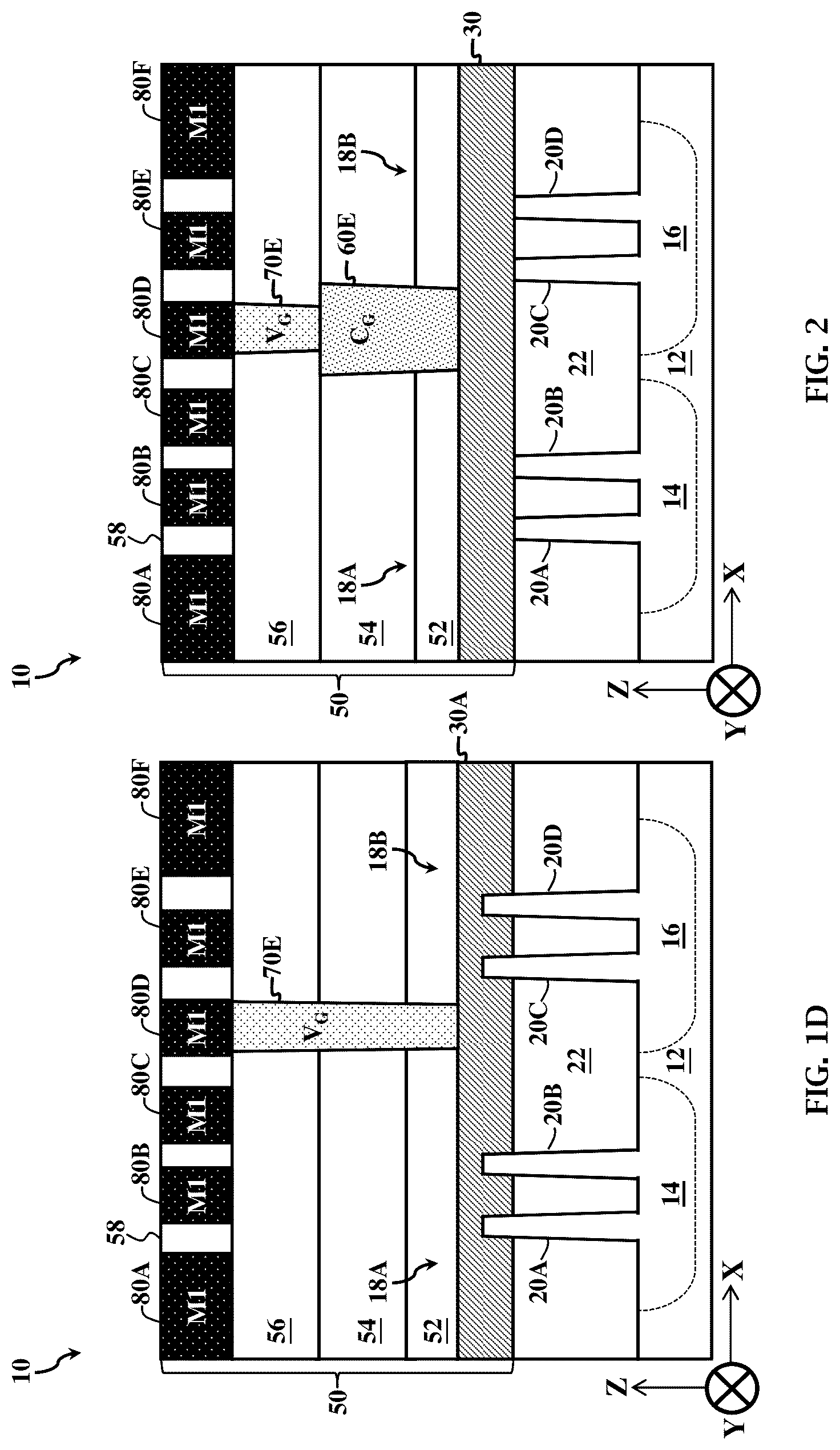 Patent US12100628 Figure 3 – Interconnect structure for fin-like field effect transistor