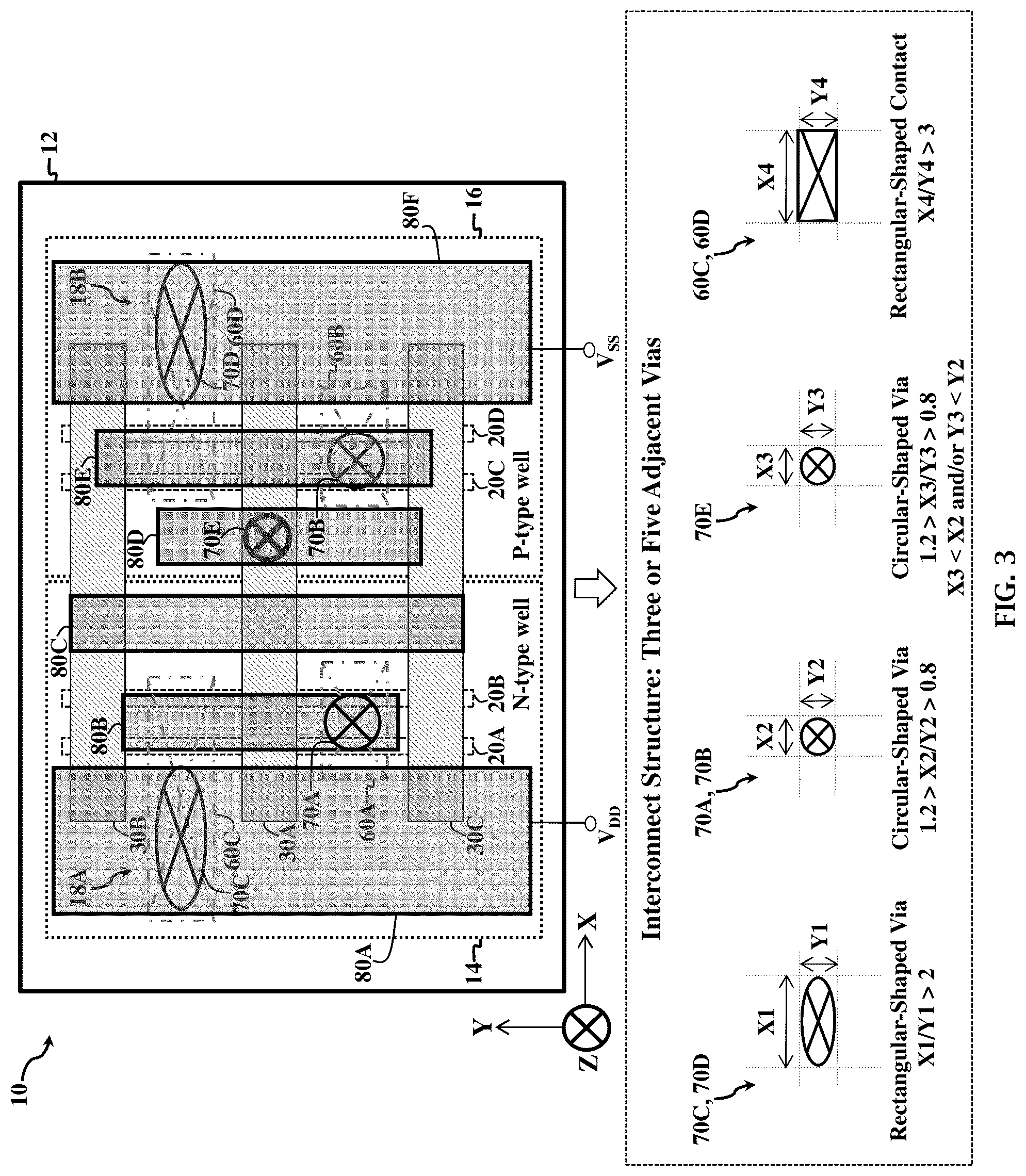 Patent US12100628 Figure 4 – Interconnect structure for fin-like field effect transistor