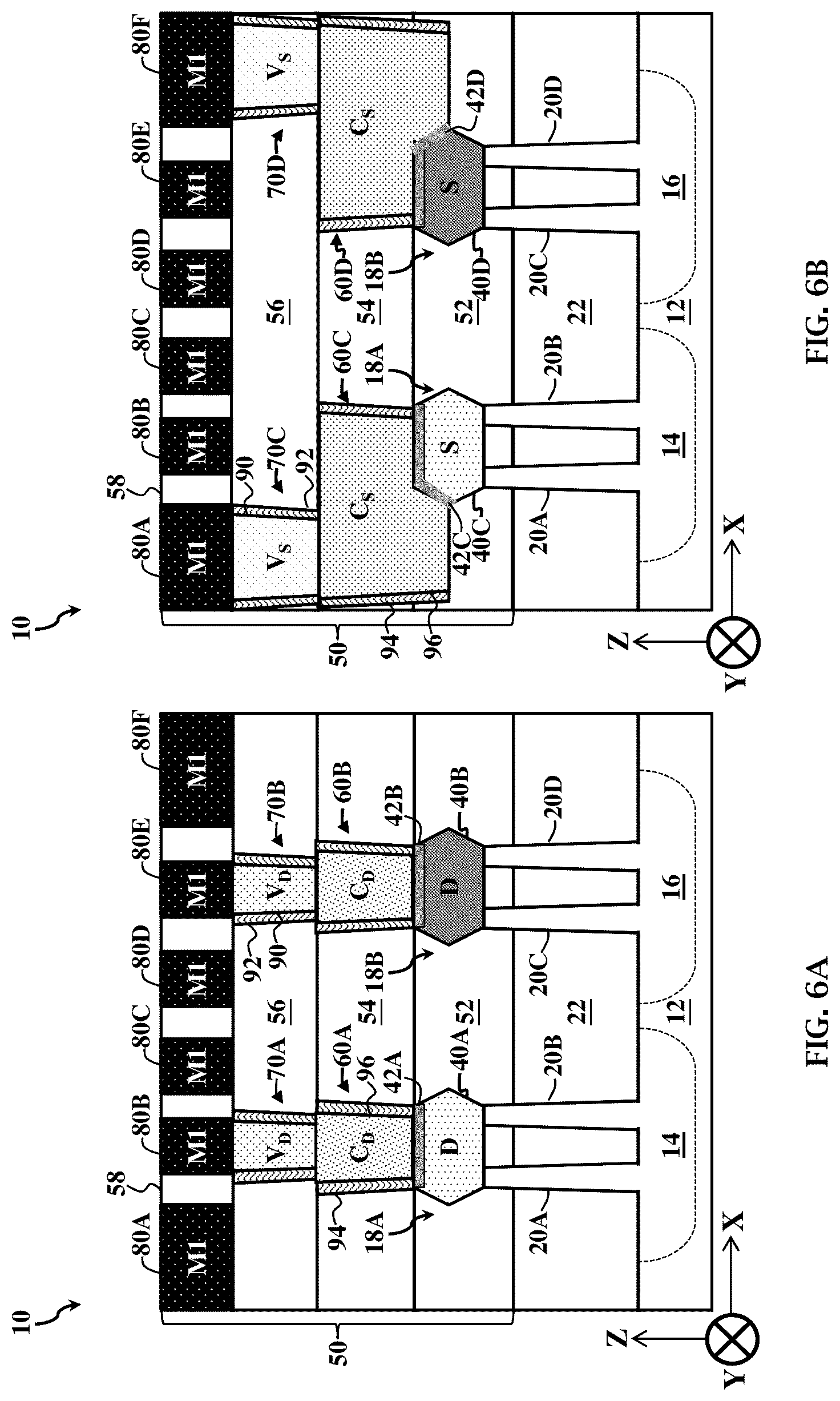 Patent US12100628 Figure 7 – Interconnect structure for fin-like field effect transistor