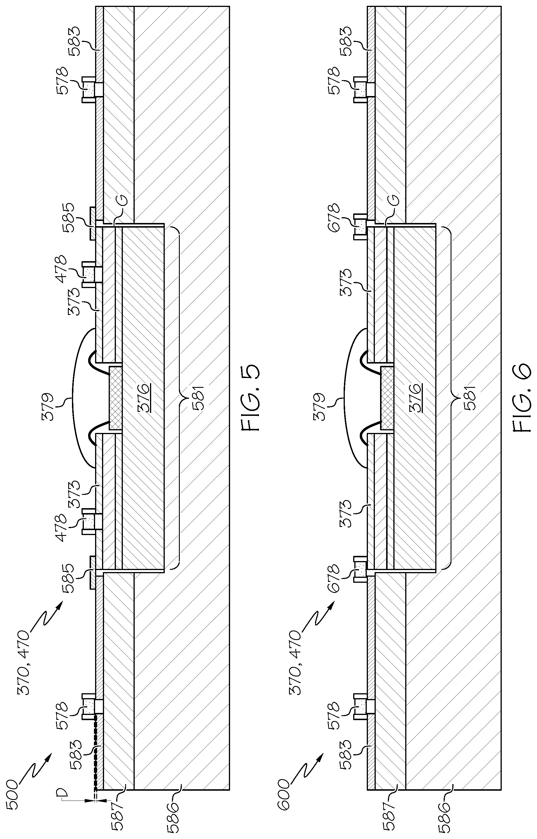 Patent US12100630 Figure 5 – Packaged RF power device with PCB routing outside protective member