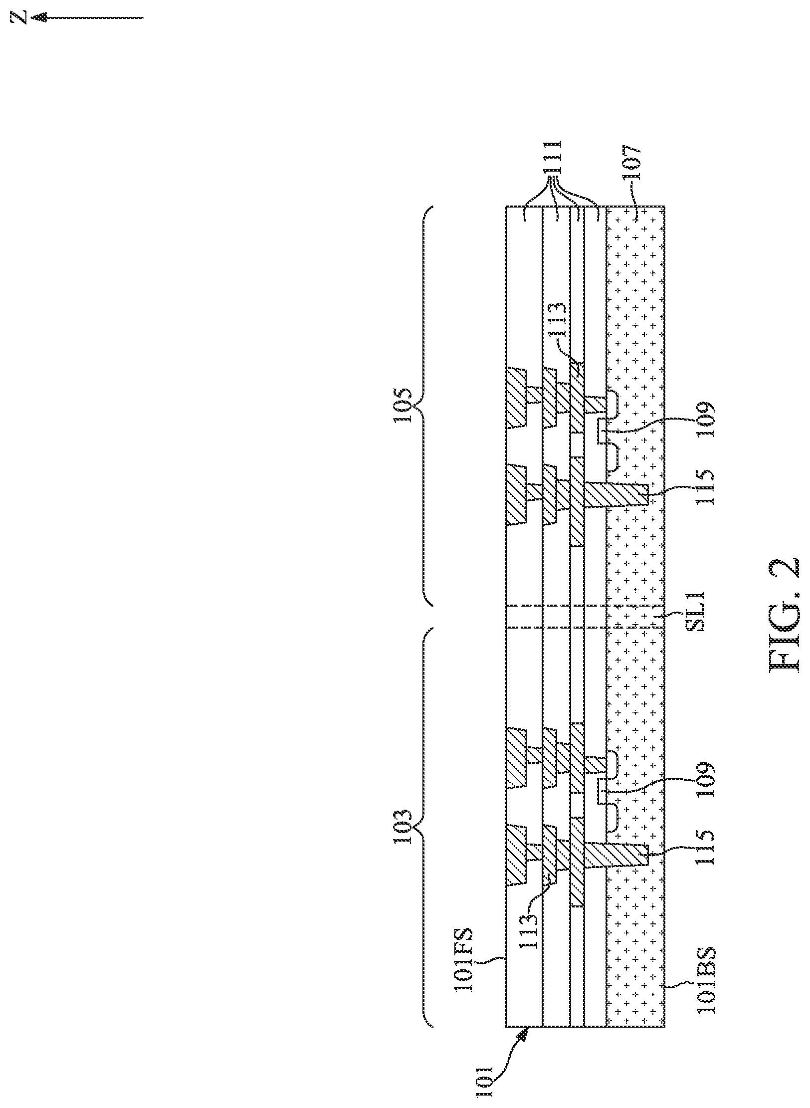 Patent US12100634 Figure 2 – Semiconductor device with re-fill layer