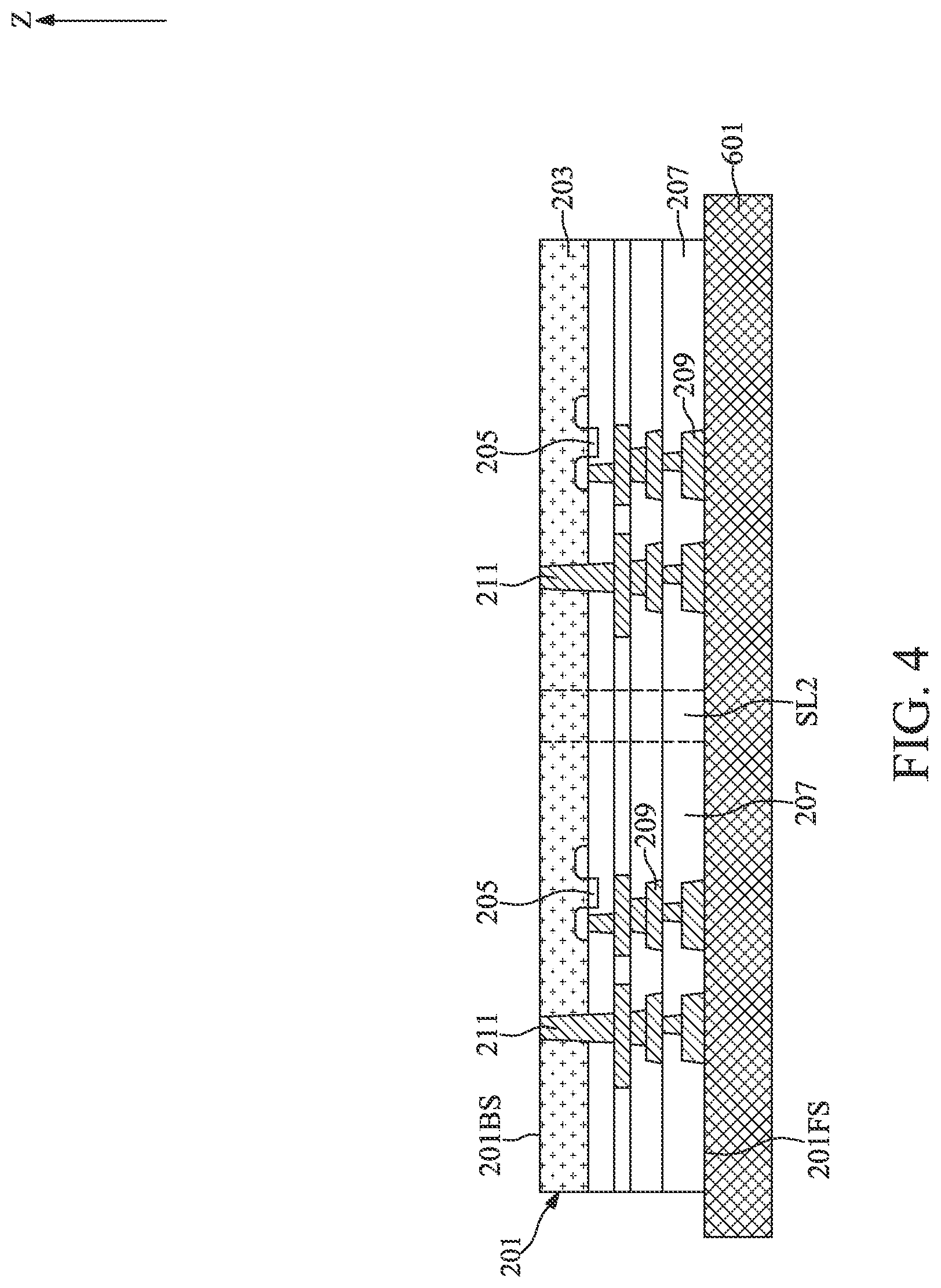 Patent US12100634 Figure 4 – Semiconductor device with re-fill layer