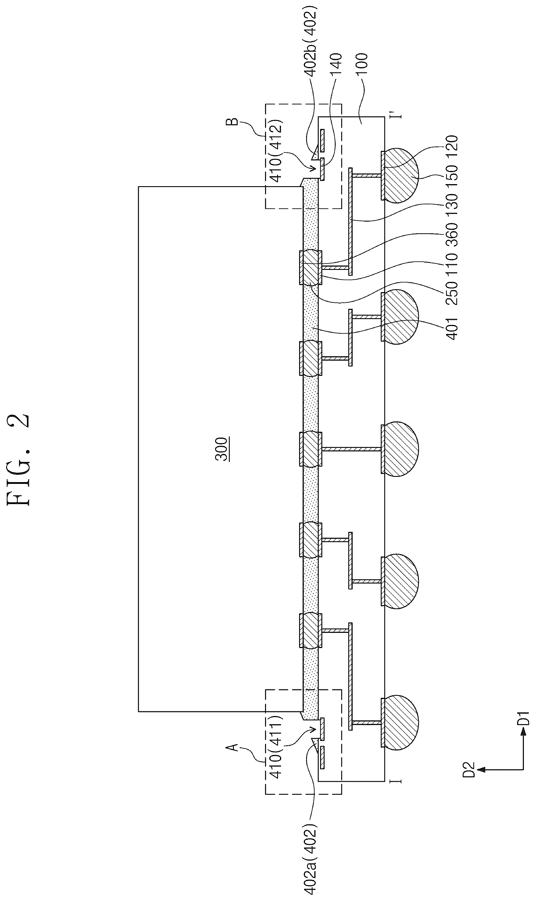 Patent US12100635 Figure 2 – Semiconductor package and method of fabricating the same