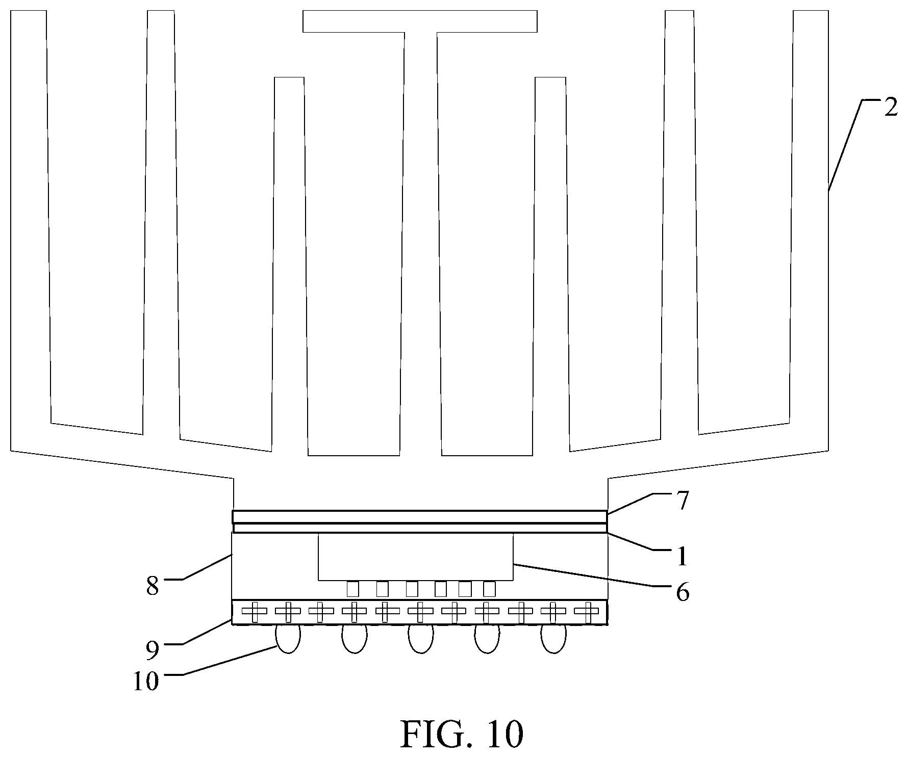 Patent US12100636 Figure 6 – Chip heat dissipating structure, chip structure, circuit board and supercomputing device