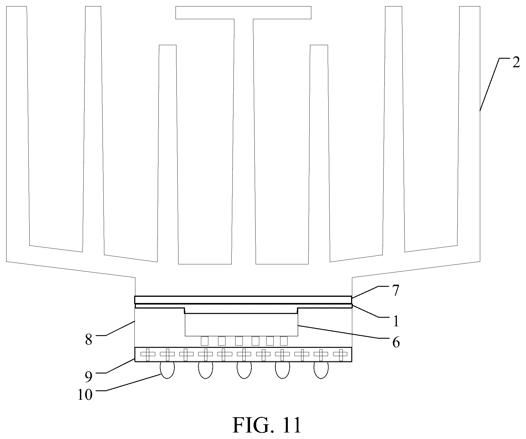 Patent US12100636 Figure 7 – Chip heat dissipating structure, chip structure, circuit board and supercomputing device