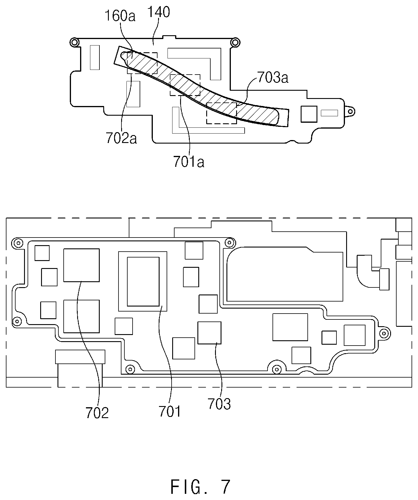Patent US12100637 Figure 7 – Electronic device including cooling structure