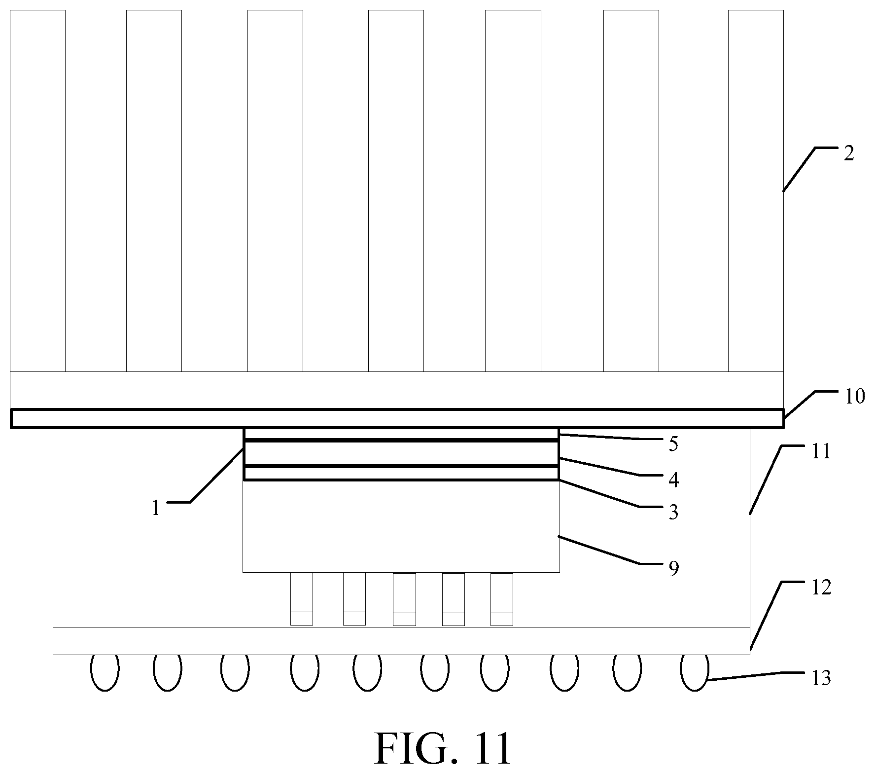 Patent US12100639 Figure 8 – Chip heat dissipation structure, chip structure, circuit board and supercomputing device