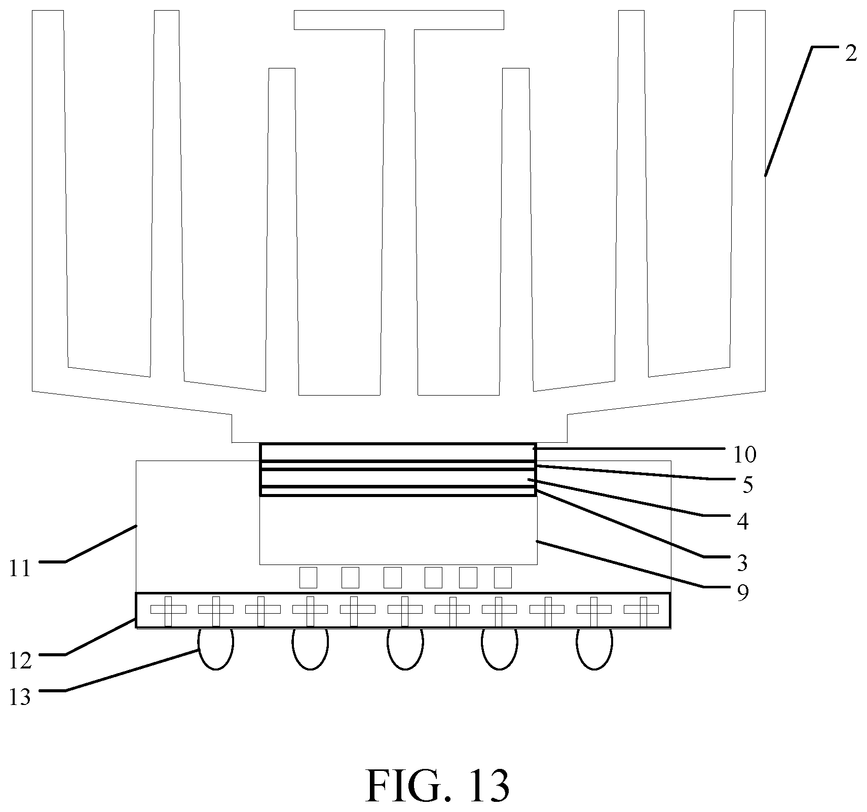 Patent US12100639 Figure 10 – Chip heat dissipation structure, chip structure, circuit board and supercomputing device