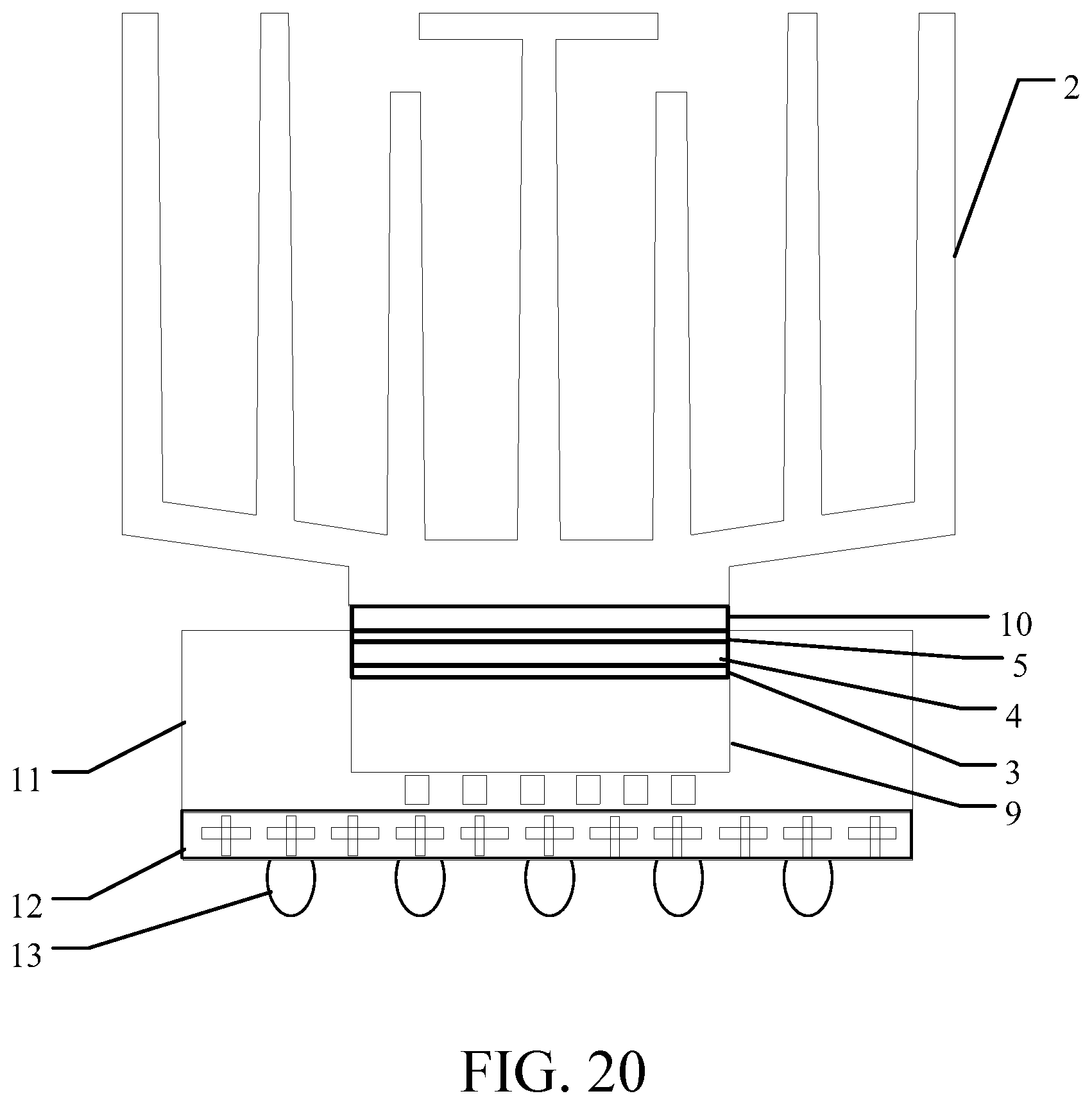 Patent US12100639 Figure 13 – Chip heat dissipation structure, chip structure, circuit board and supercomputing device