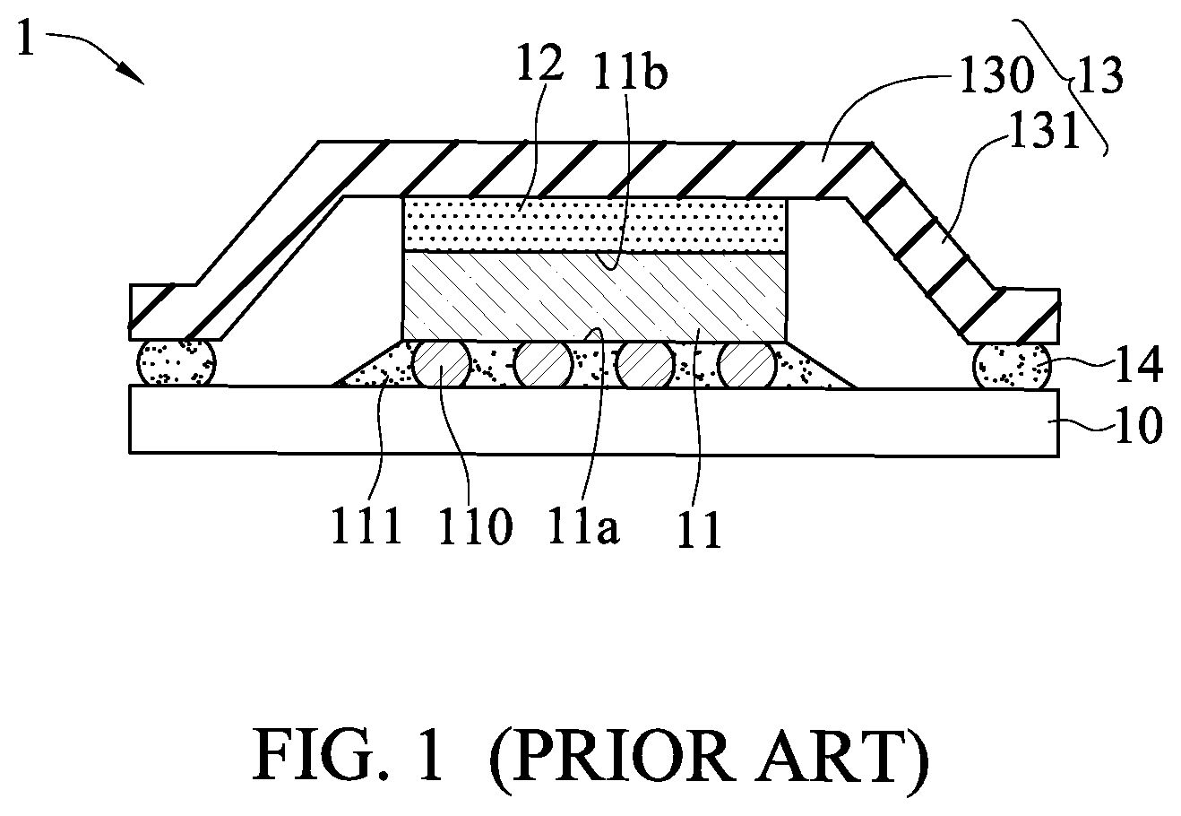 Patent US12100642 Figure 1 – Electronic package and fabrication method thereof
