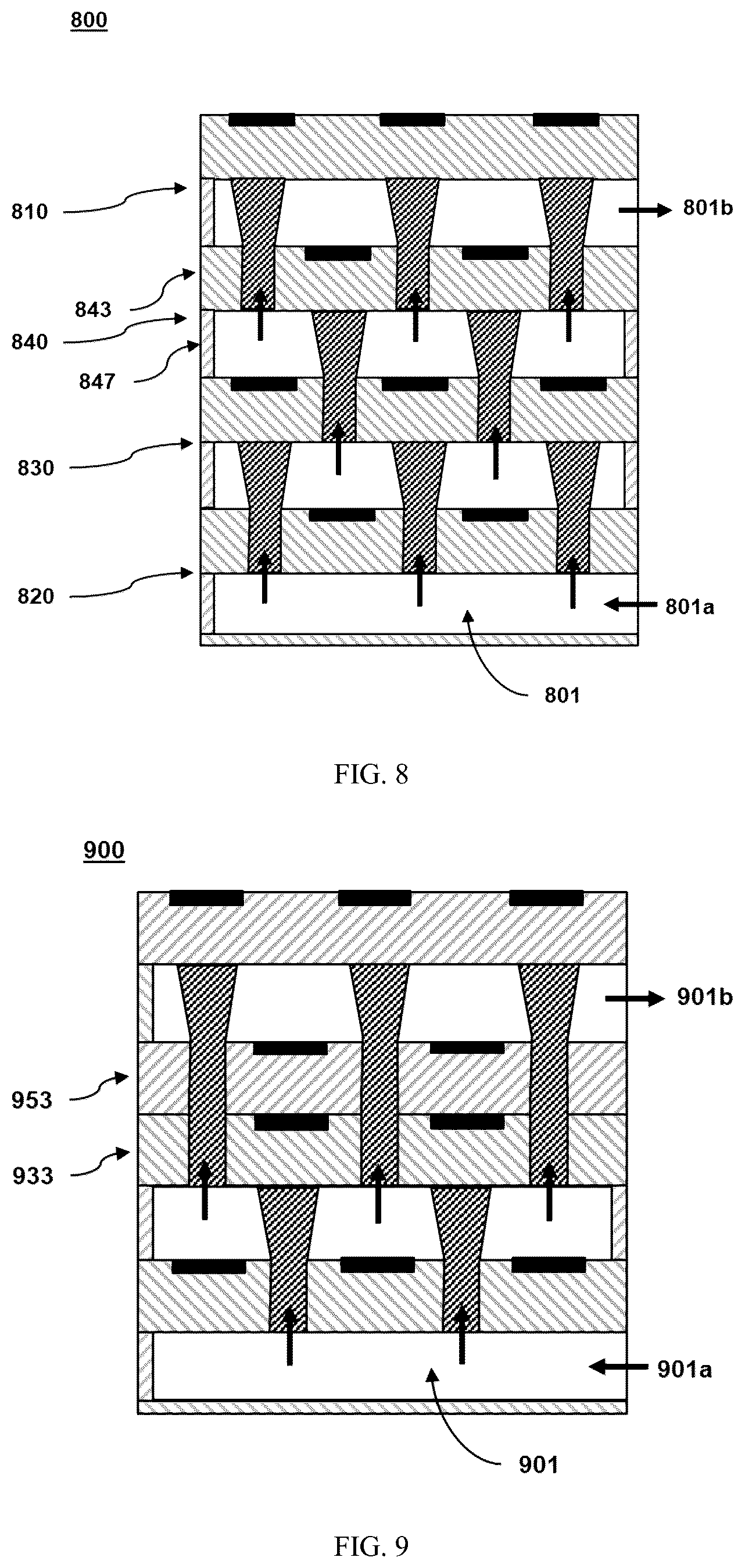 Patent US12100643 Figure 4 – Thermal management of electronics using co-located microjet nozzles and electronic elements