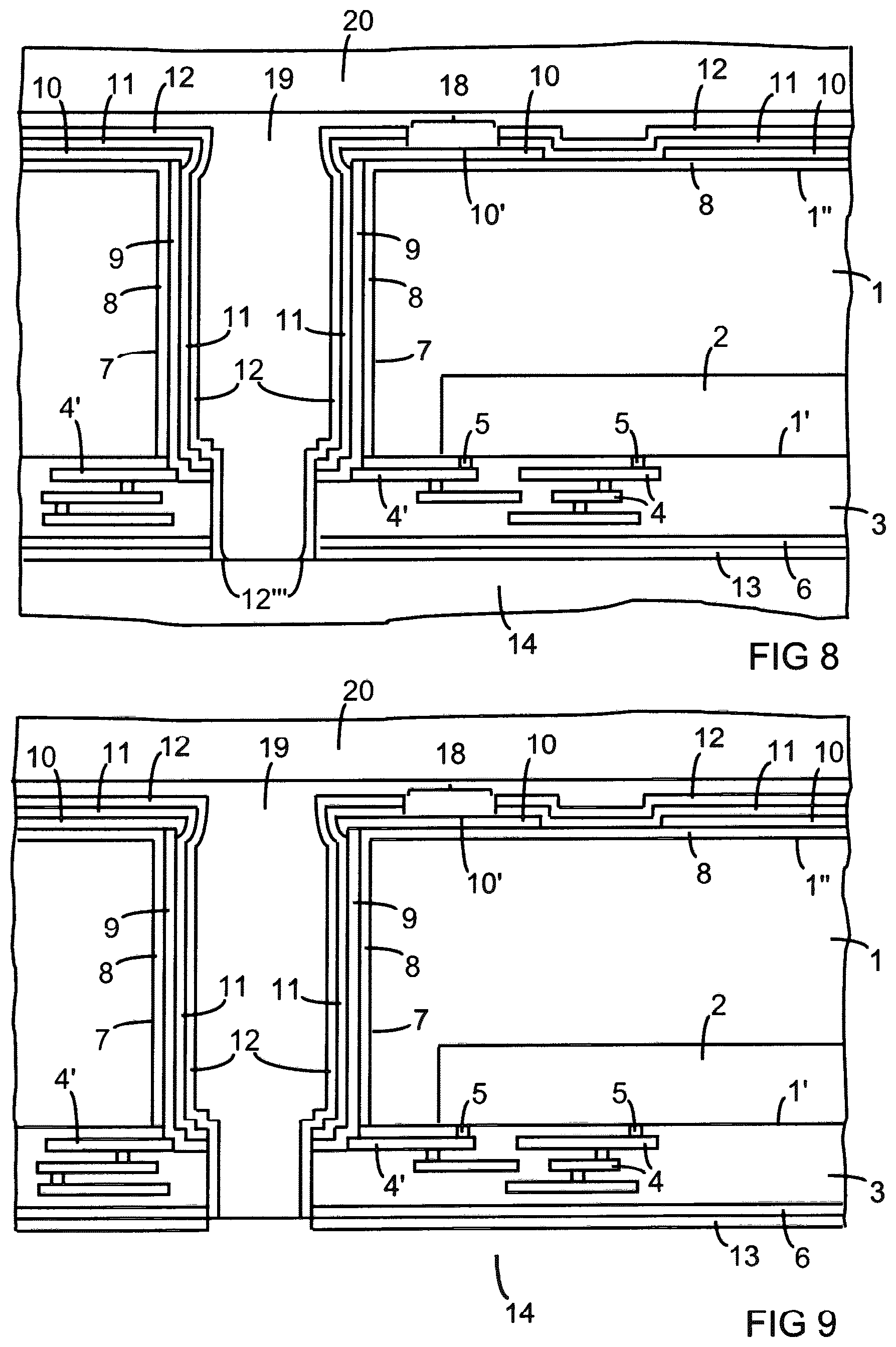 Patent US12100644 Figure 5 – Semiconductor device with through-substrate via and method of manufacturing a semiconductor device with through-substrate via