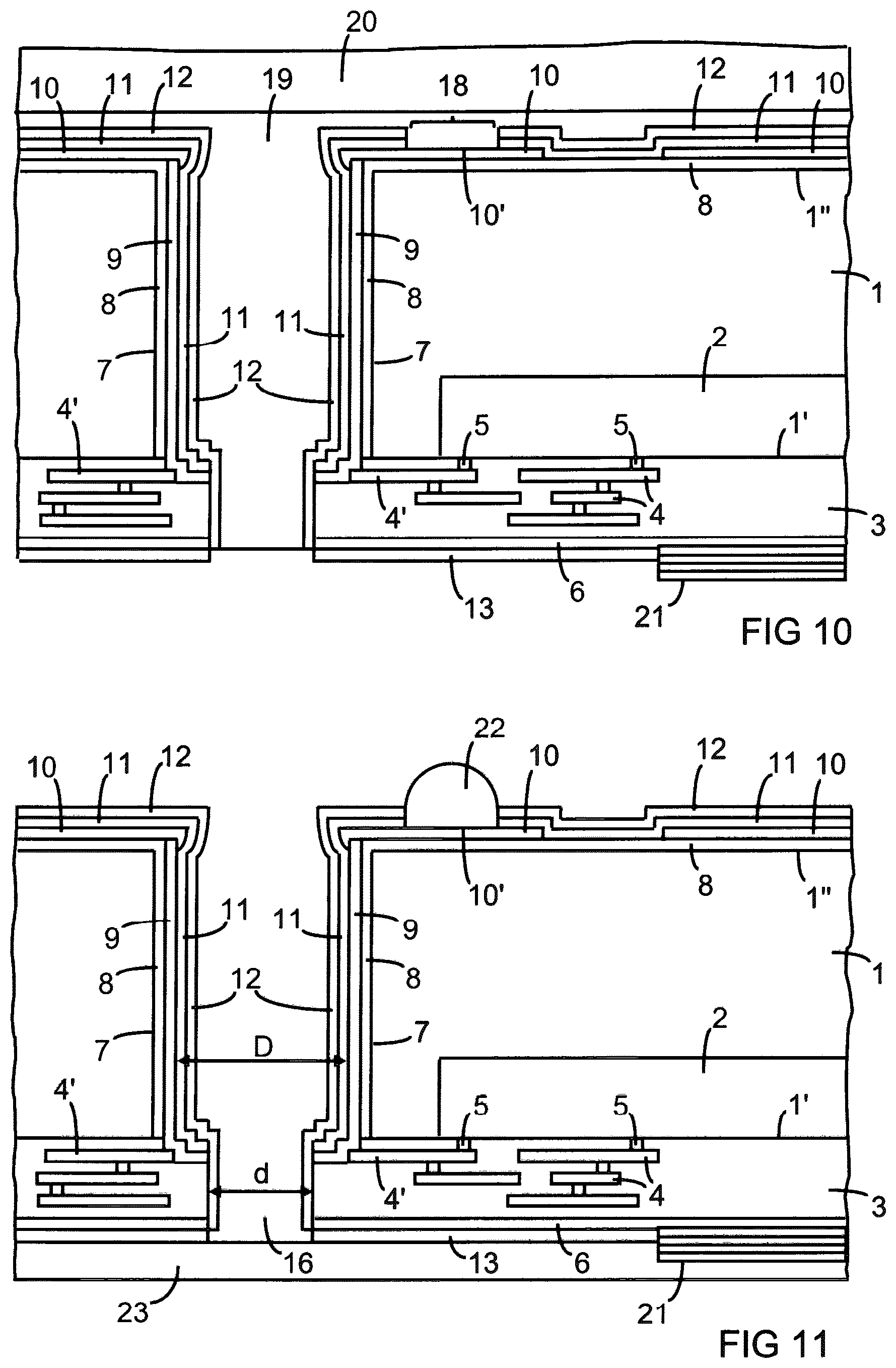 Patent US12100644 Figure 6 – Semiconductor device with through-substrate via and method of manufacturing a semiconductor device with through-substrate via