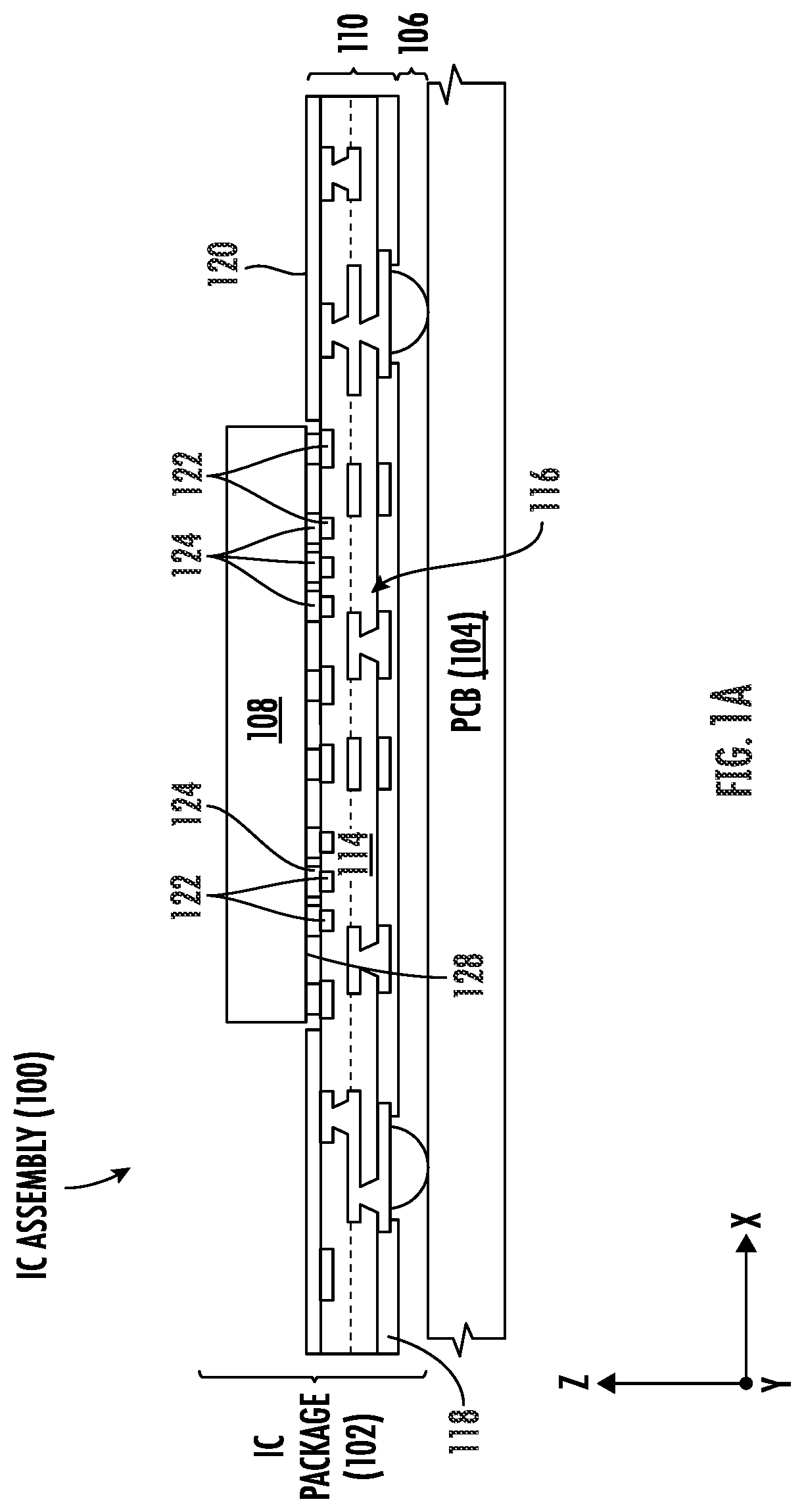 Patent US12100645 Figure 1 – Integrated circuit (IC) package employing added metal for embedded metal traces in ETS-based substrate for reduced signal path impedance, and related fabrication methods