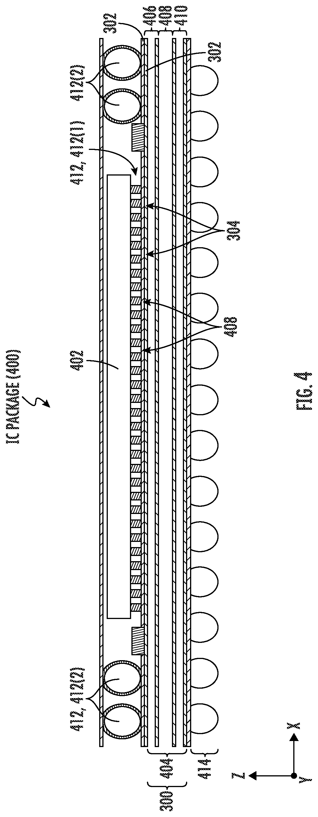 Patent US12100645 Figure 5 – Integrated circuit (IC) package employing added metal for embedded metal traces in ETS-based substrate for reduced signal path impedance, and related fabrication methods