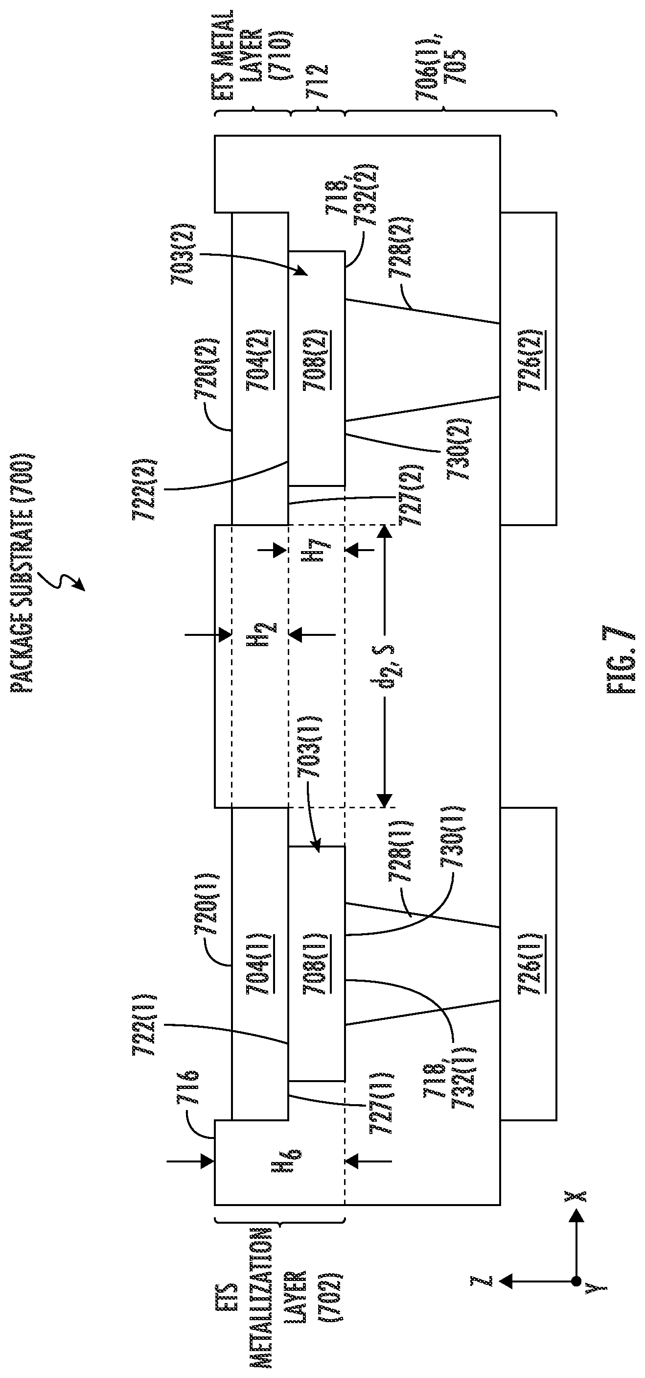 Patent US12100645 Figure 9 – Integrated circuit (IC) package employing added metal for embedded metal traces in ETS-based substrate for reduced signal path impedance, and related fabrication methods