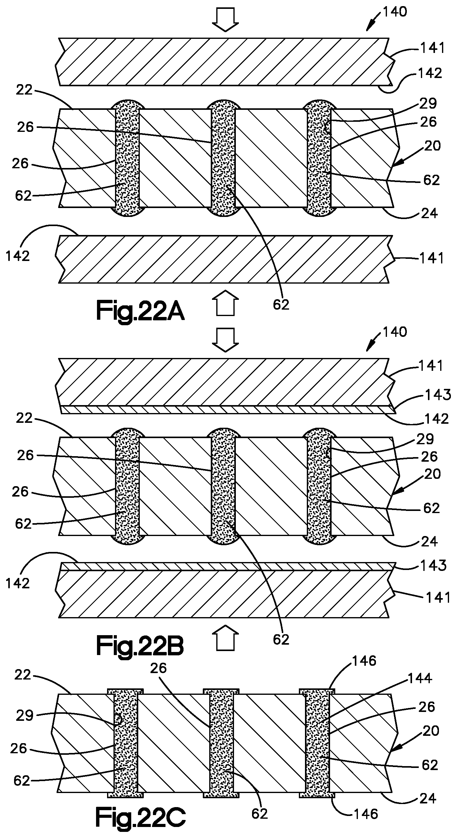 Patent US12100647 Figure 17 – Electrically conductive vias and methods for producing same