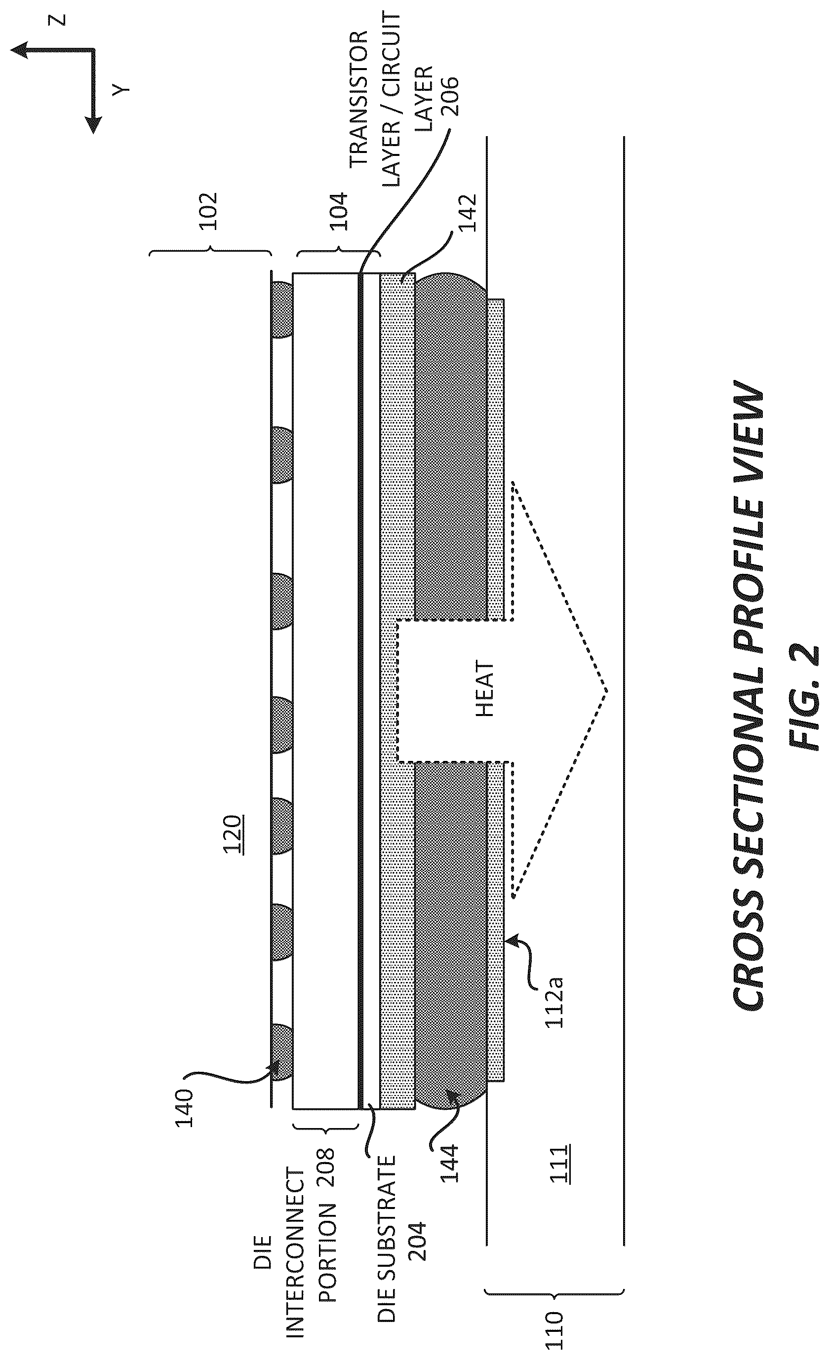Patent US12100649 Figure 2 – Package comprising an integrated device with a back side metal layer