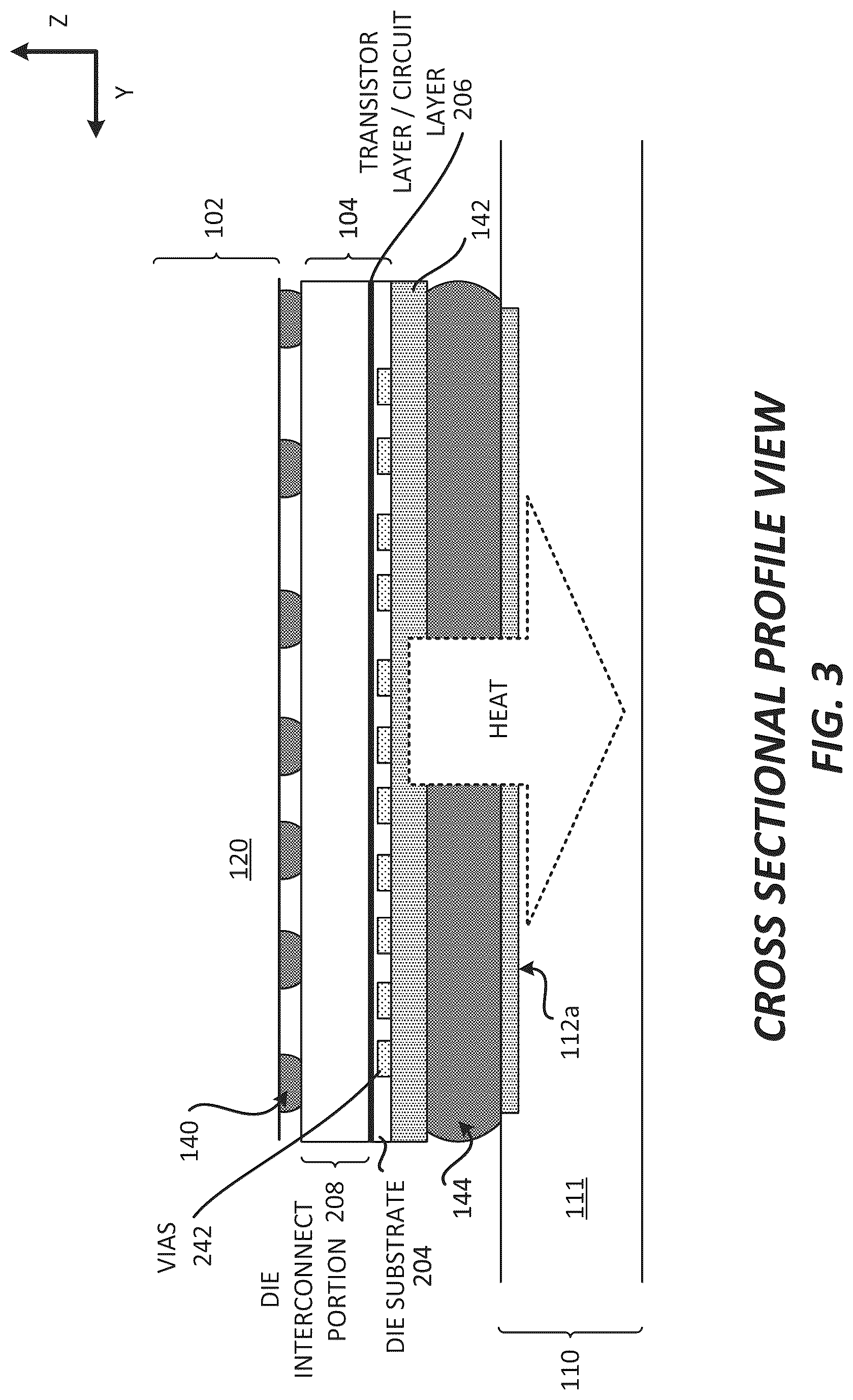 Patent US12100649 Figure 3 – Package comprising an integrated device with a back side metal layer