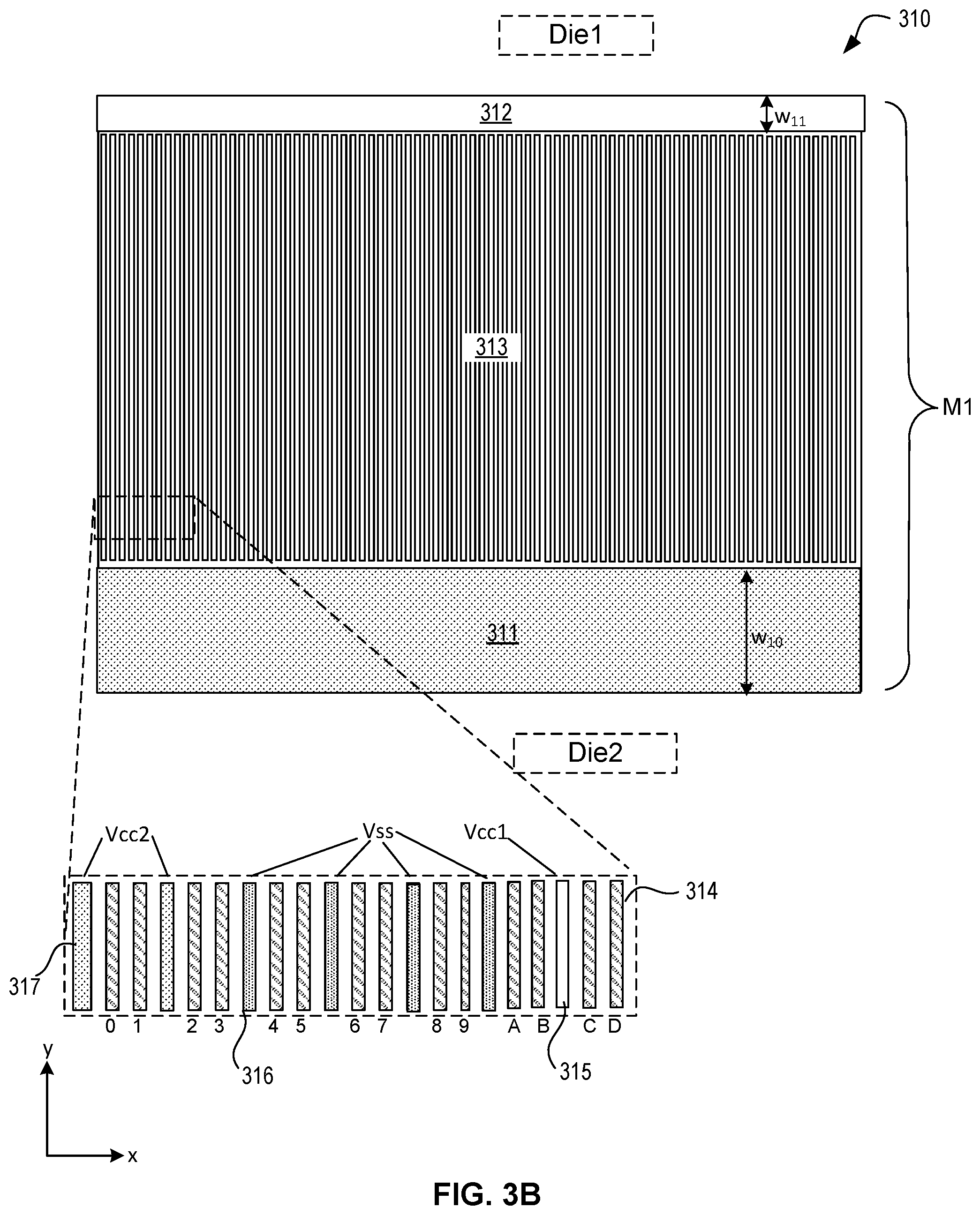 Patent US12100662 Figure 5 – Power-forwarding bridge for inter-chip data signal transfer