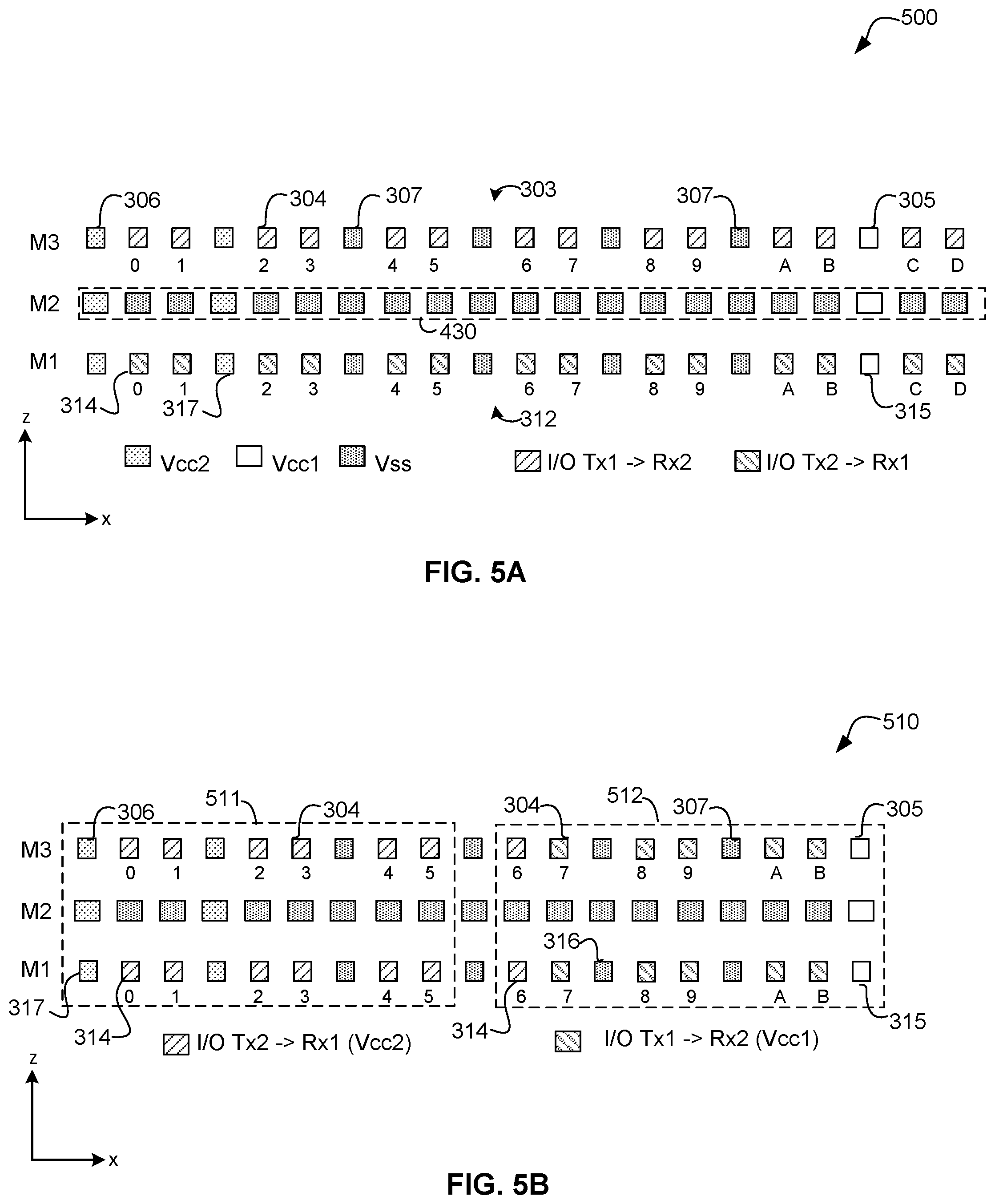 Patent US12100662 Figure 8 – Power-forwarding bridge for inter-chip data signal transfer