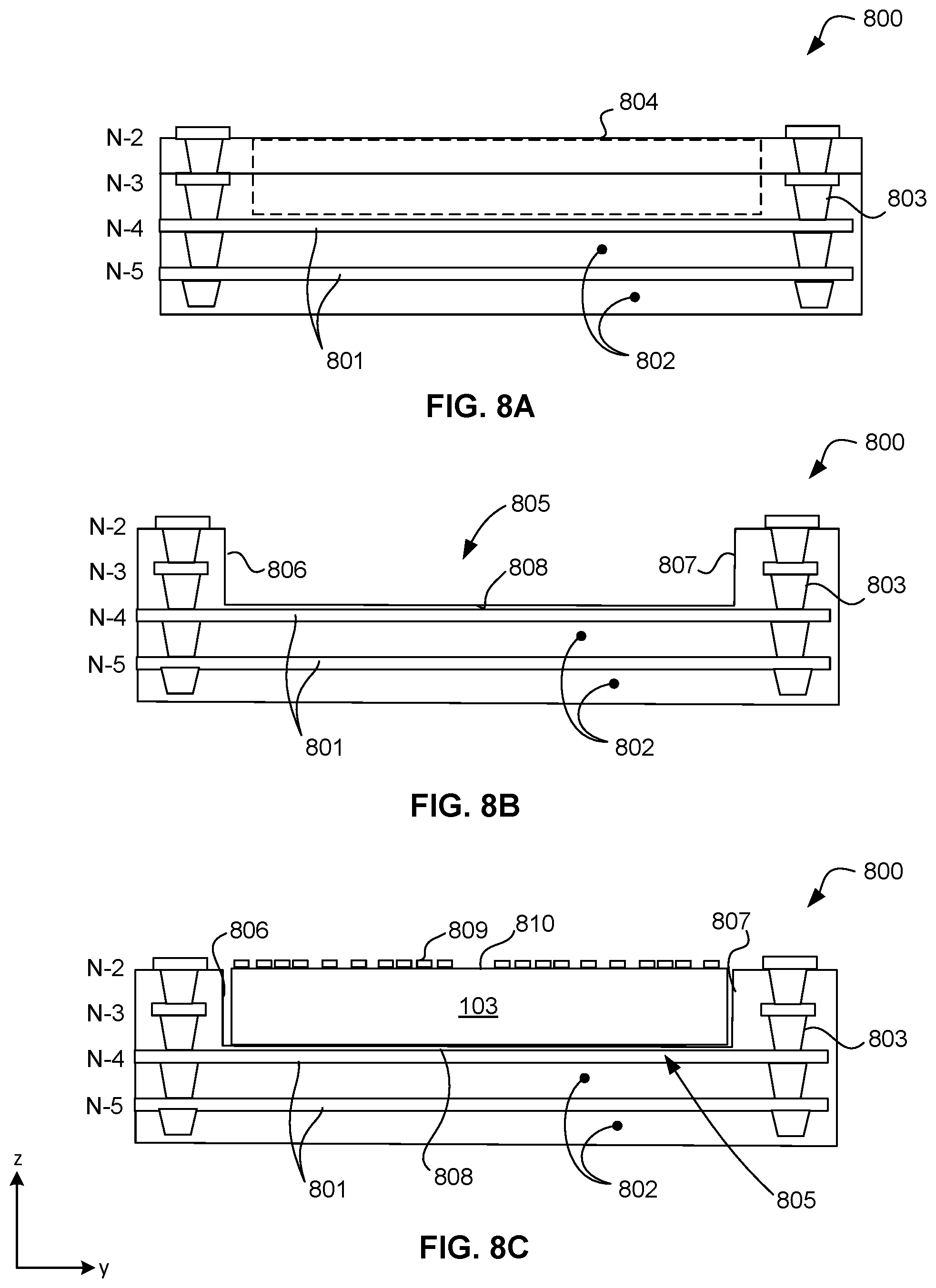 Patent US12100662 Figure 11 – Power-forwarding bridge for inter-chip data signal transfer