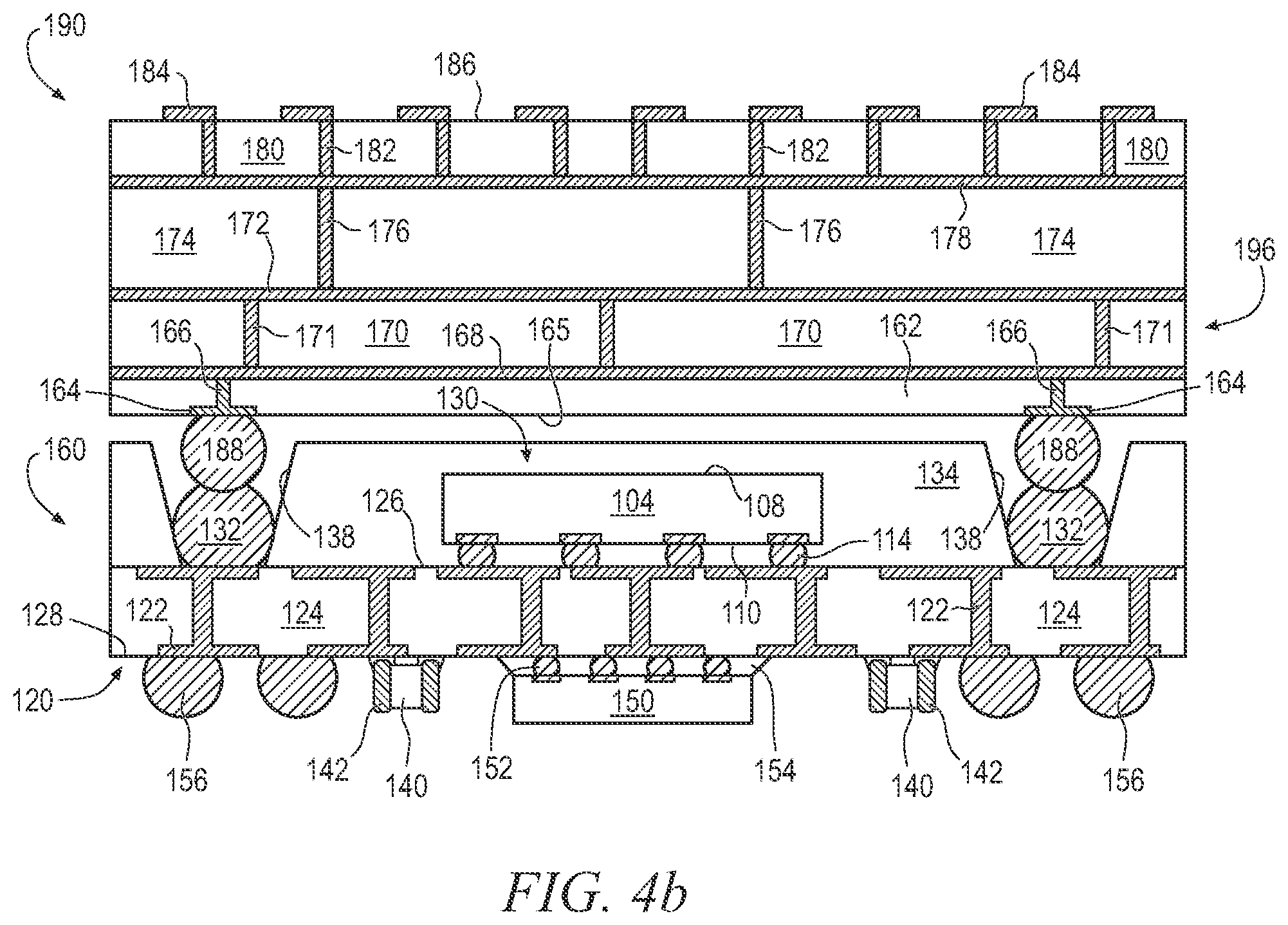 Patent US12100663 Figure 8 – Semiconductor device and method of integrating RF antenna interposer with semiconductor package